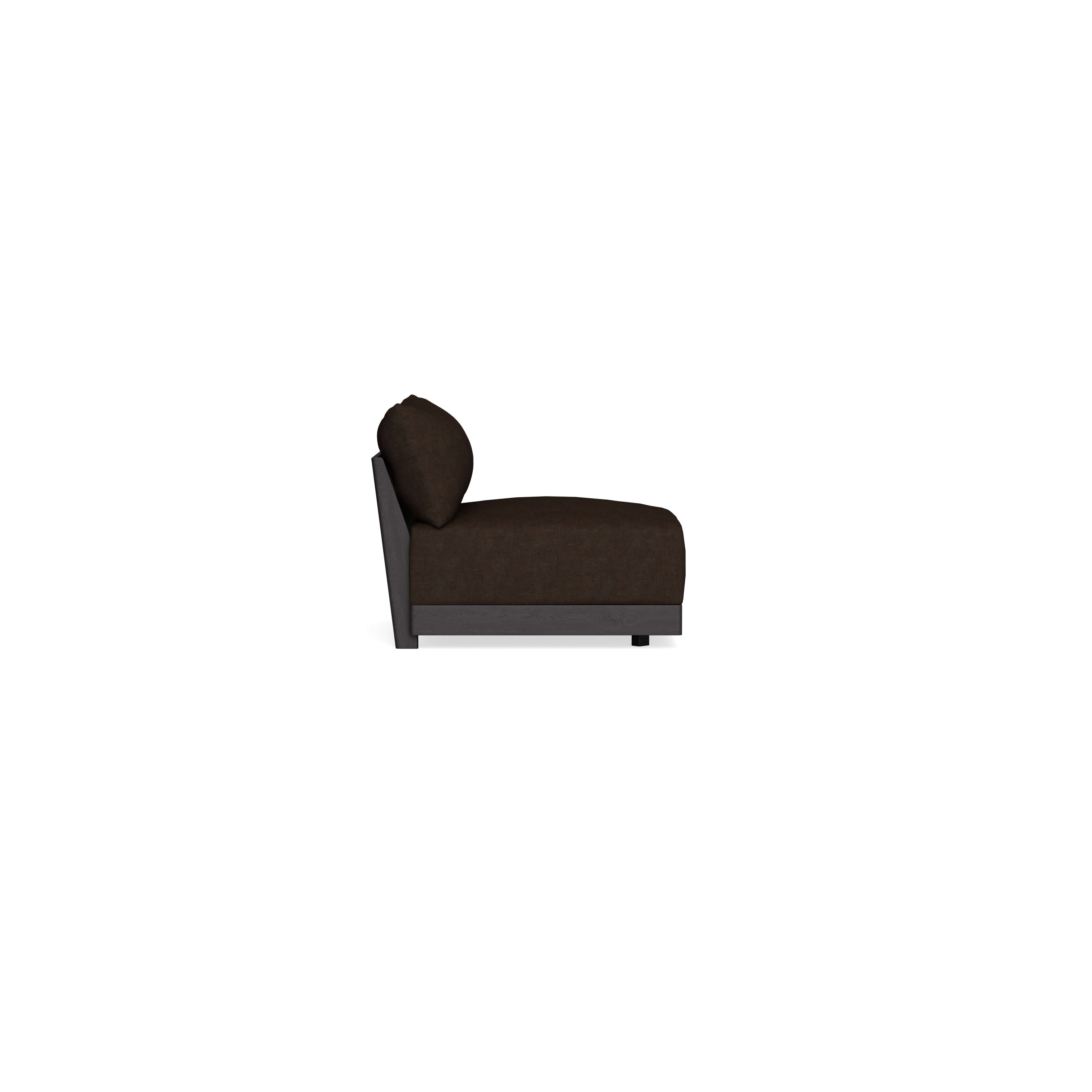 Modular Bondi Black Armless Chair in Espresso | Memory Foam Blend