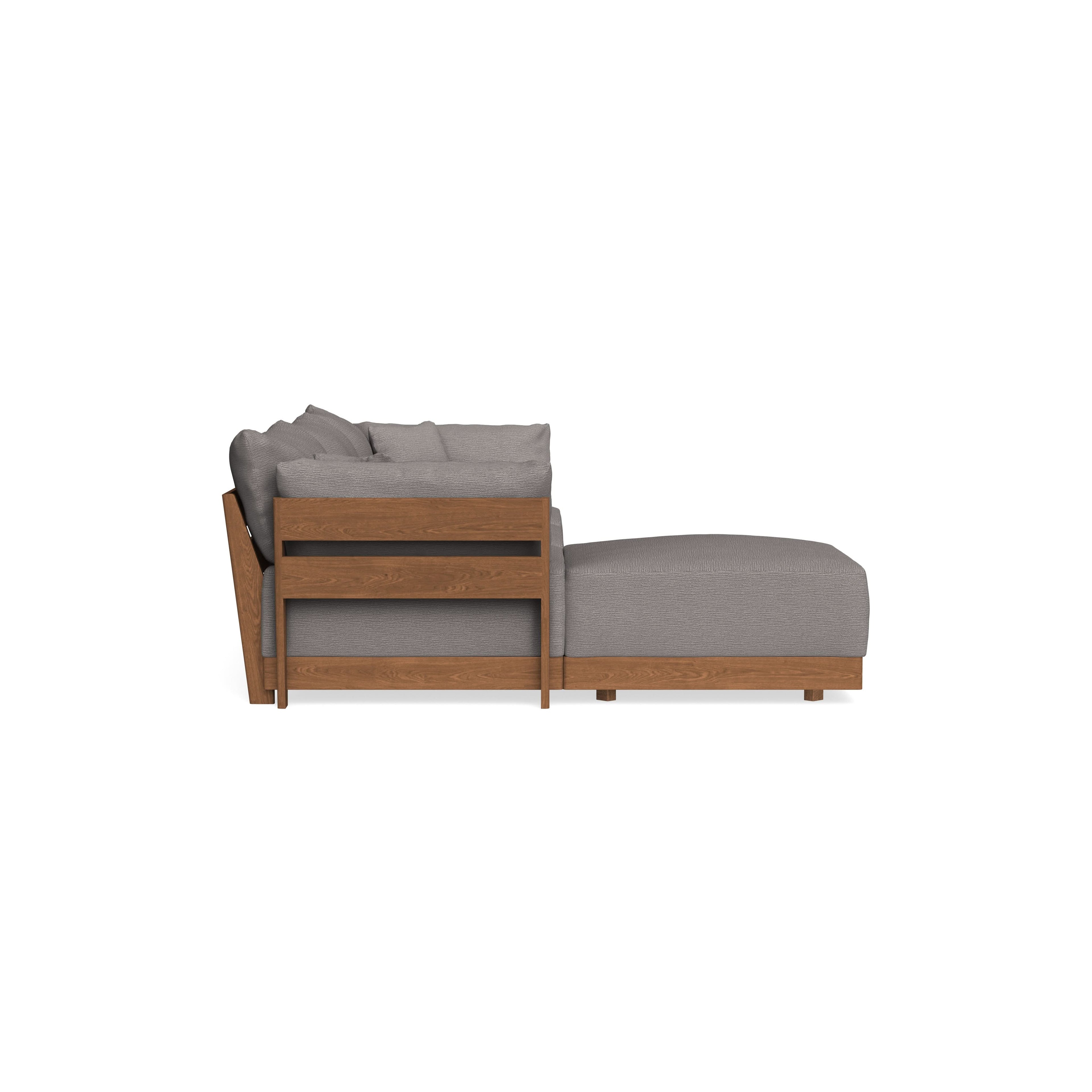 Modular Bondi Espresso 3-Seater Sectional in Cement | Classic Blend