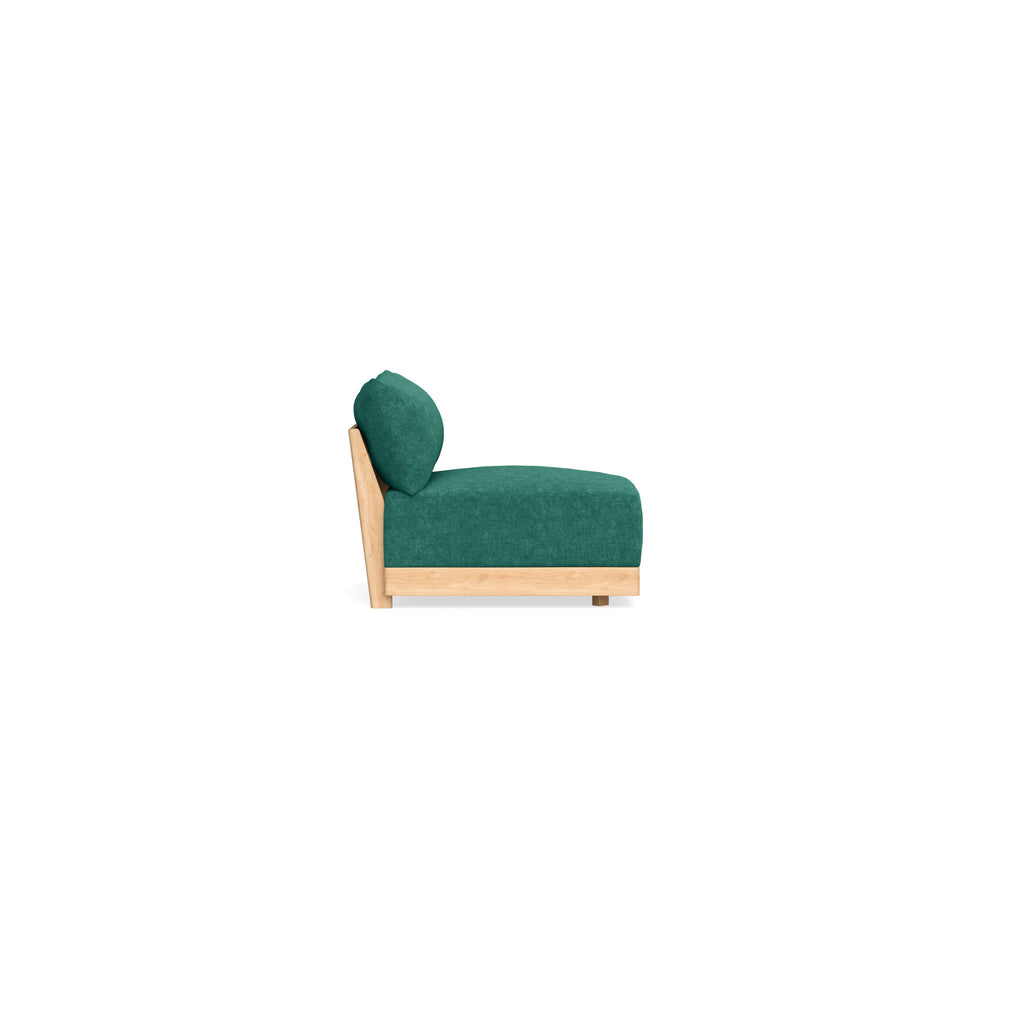 Slipcover Only - Modular Bondi Armless Chair in Jade Green