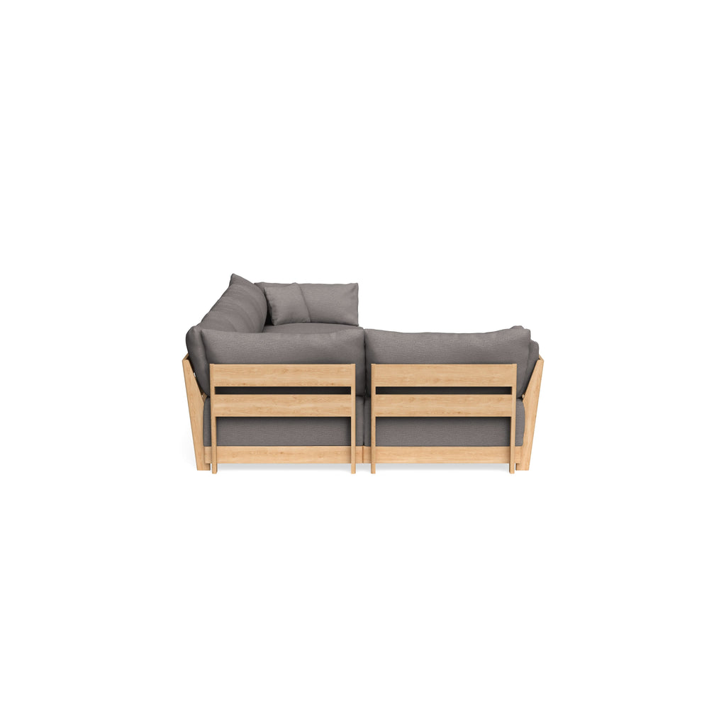 Modular Bondi Latte 5-Seater L-Sectional in Cement | Classic Blend