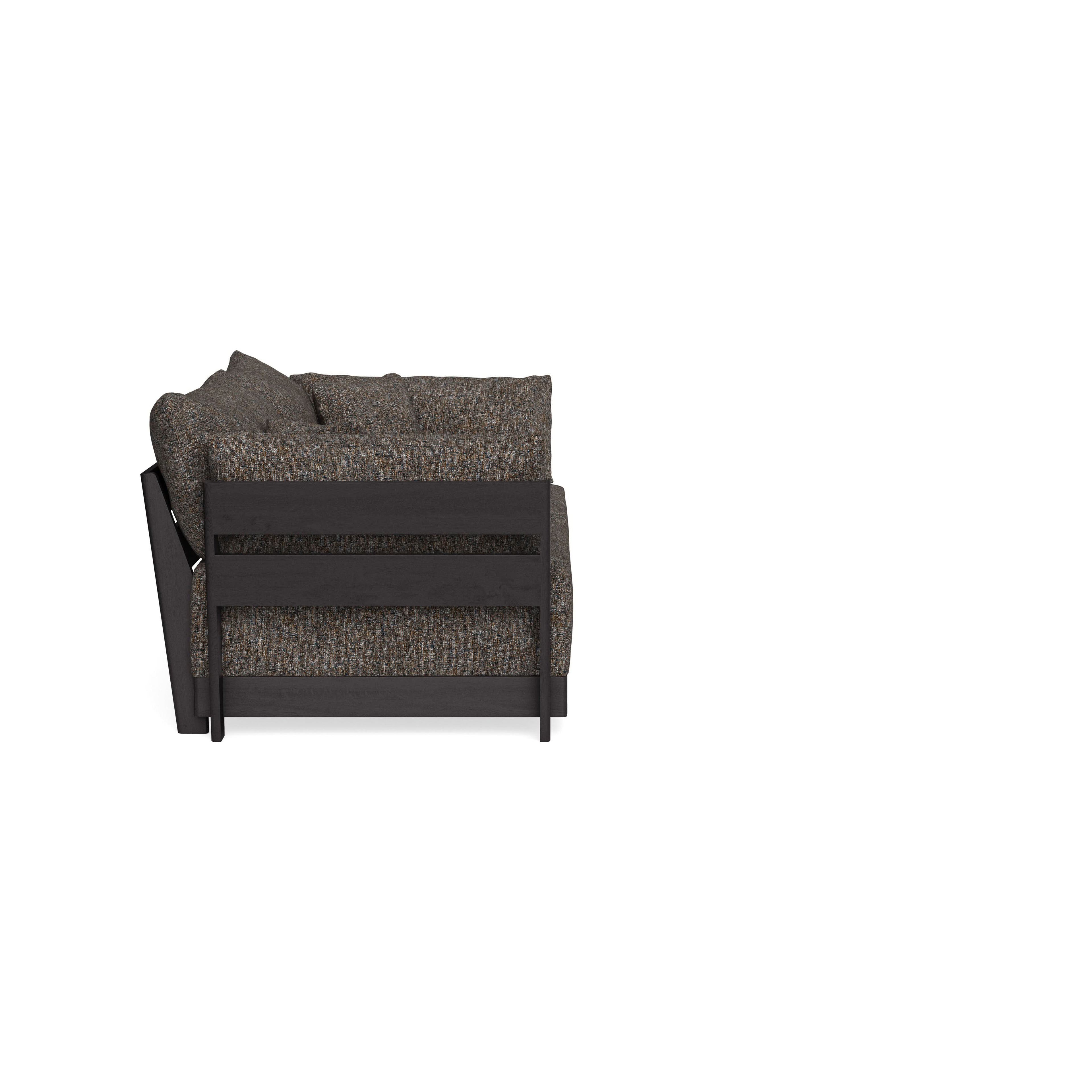 Modular Bondi Black 2-Seater Sofa in Eclipse | Memory Foam Blend