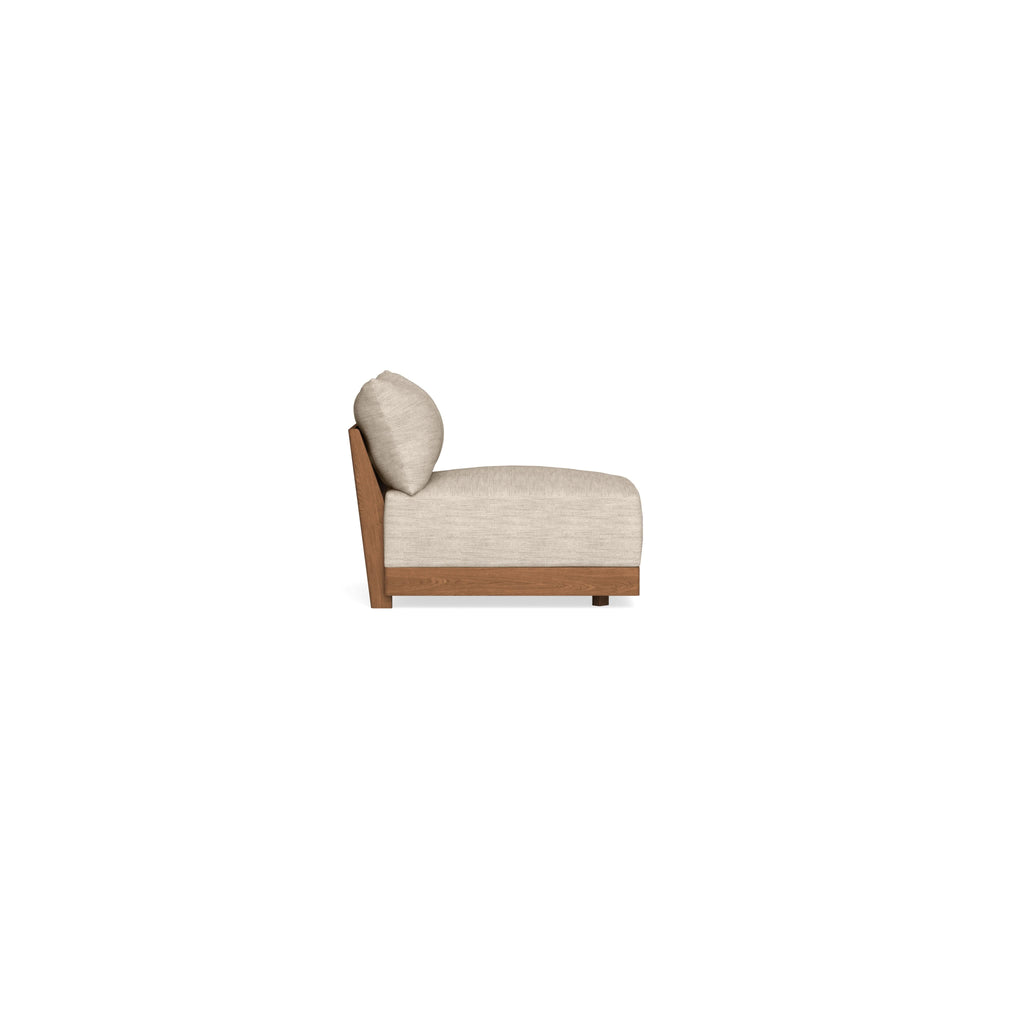Modular Bondi Espresso Armless Chair in Wheat | Classic Blend