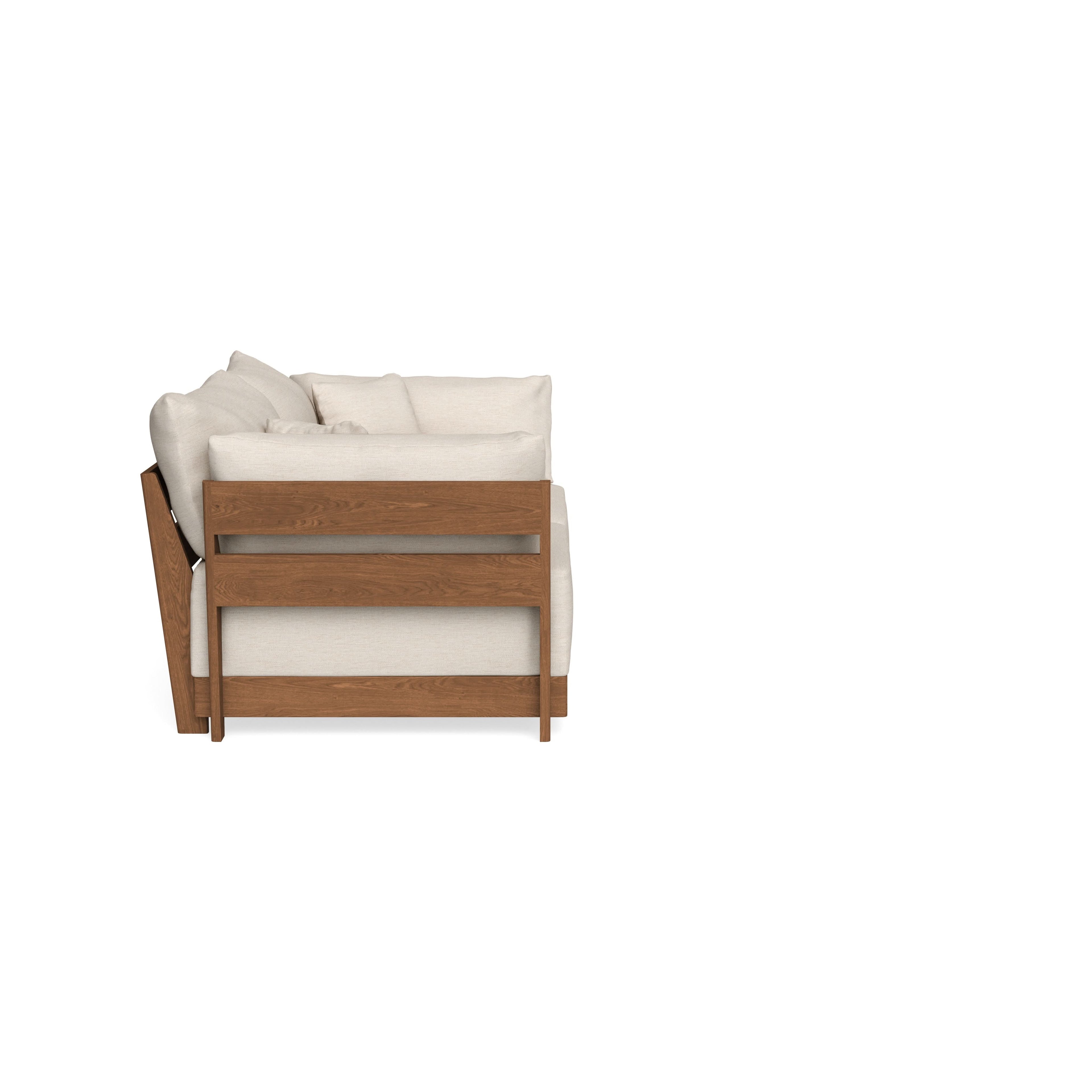 Modular Bondi Espresso 2-Seater Sofa in Seashell | Memory Foam Blend