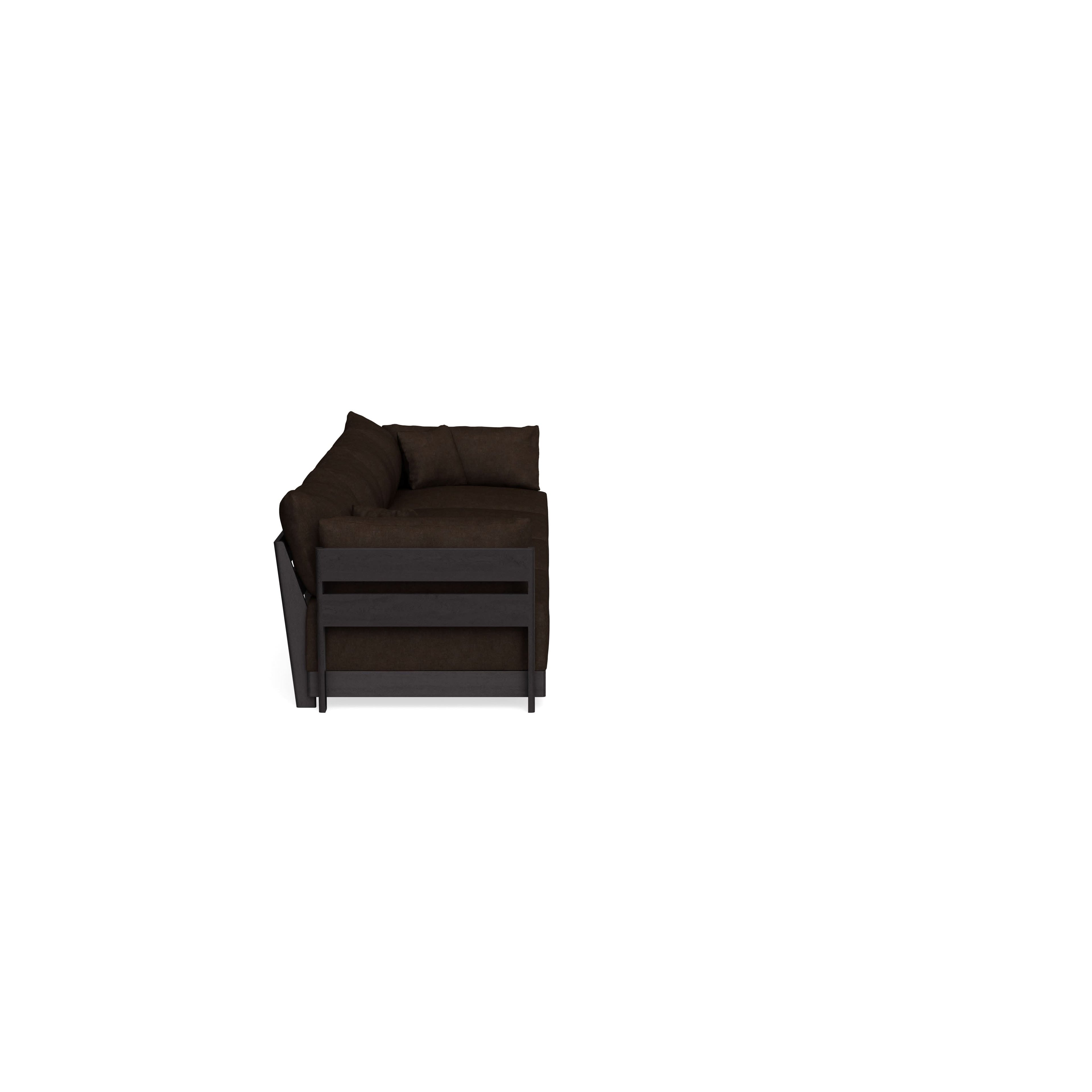 Modular Bondi Black 4-Seater Sofa in Espresso | Classic Blend
