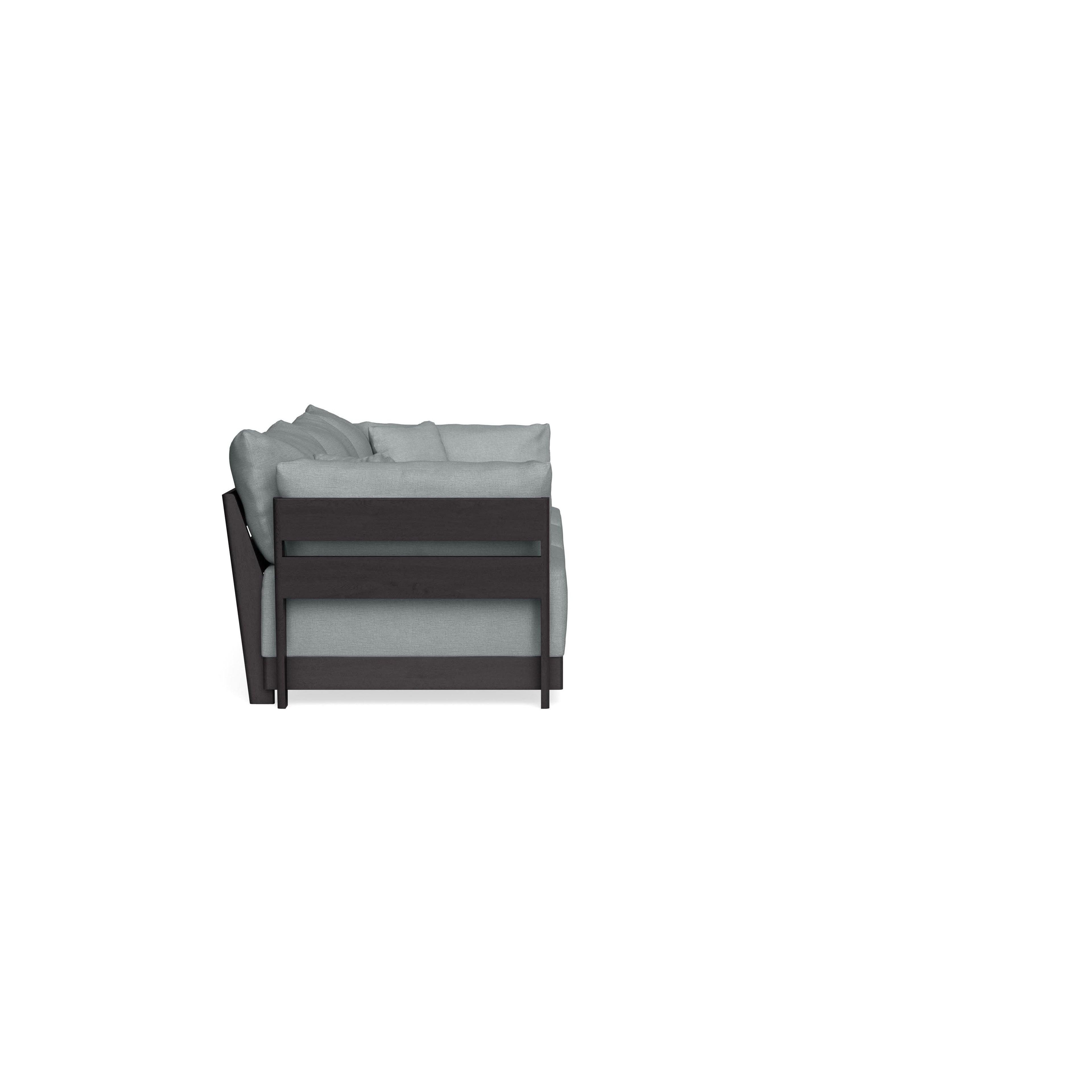Modular Bondi Black 3-Seater Sofa in Light Steel | Classic Blend