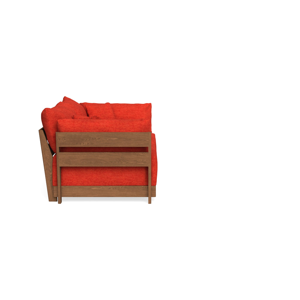 Modular Bondi Espresso 2-Seater Sofa in Poppy Orange | Classic Blend