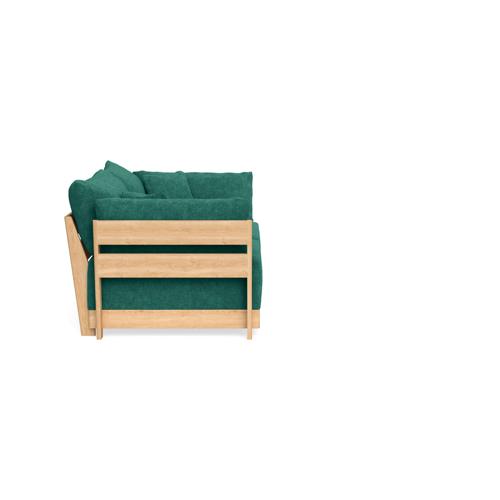 Modular Bondi Latte 2-Seater Sofa in Jade Green | Classic Blend