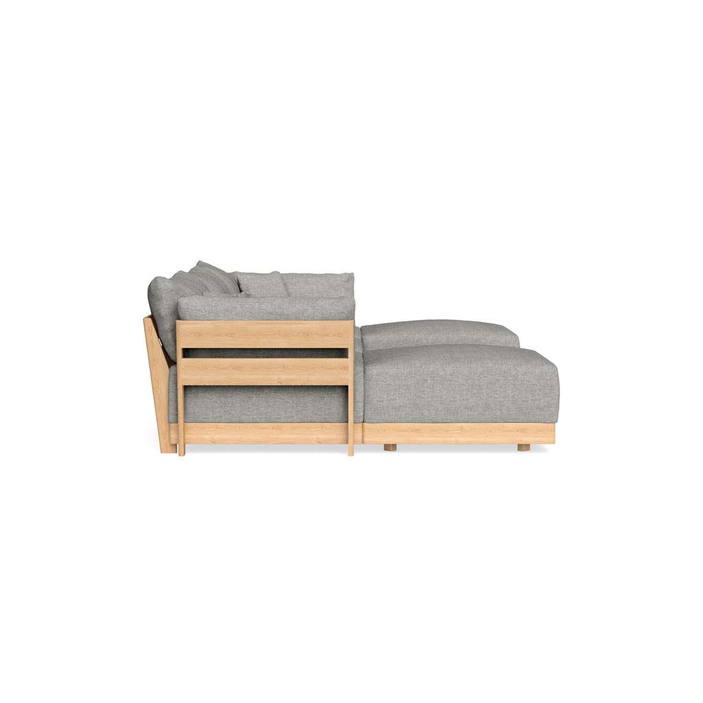Modular Bondi Latte 3-Seater U-Sectional in Fog | Memory Foam Blend