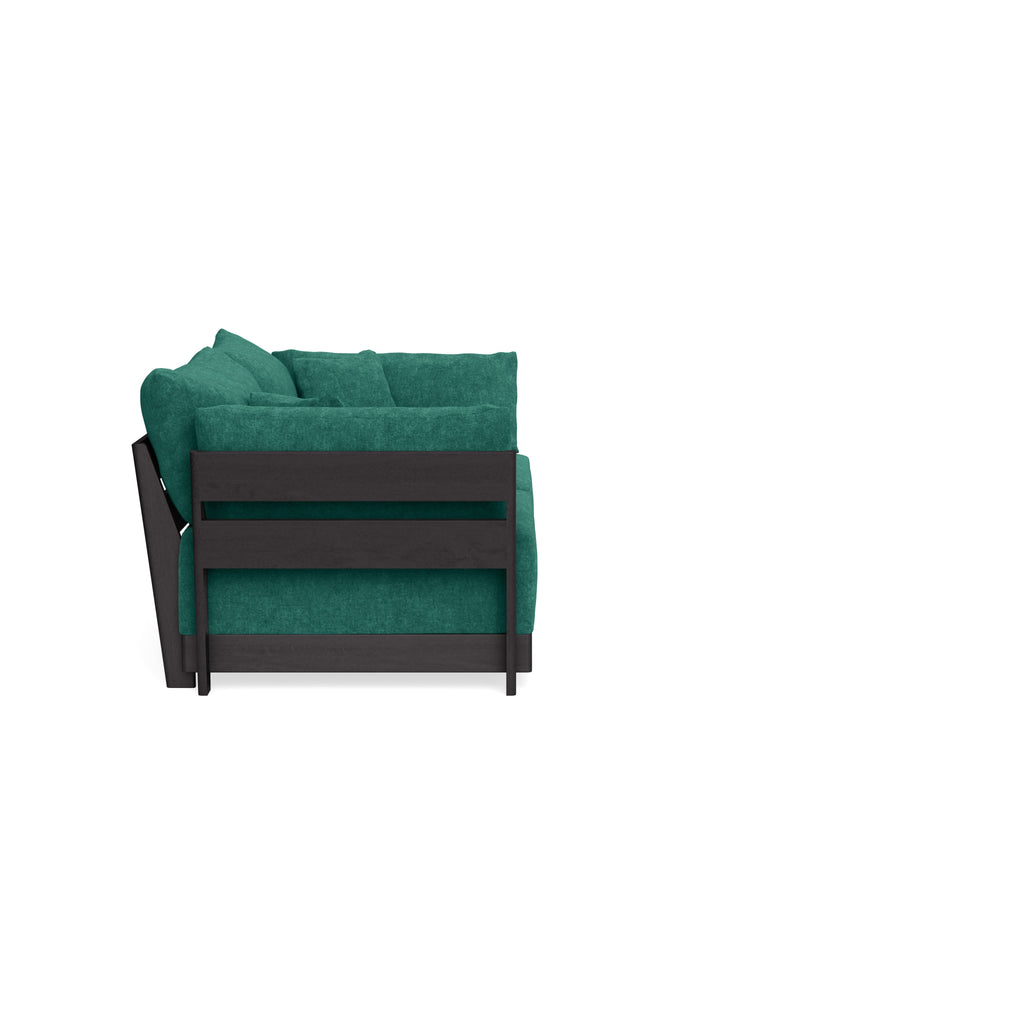 Modular Bondi Black 2-Seater Sofa in Jade Green | Classic Blend