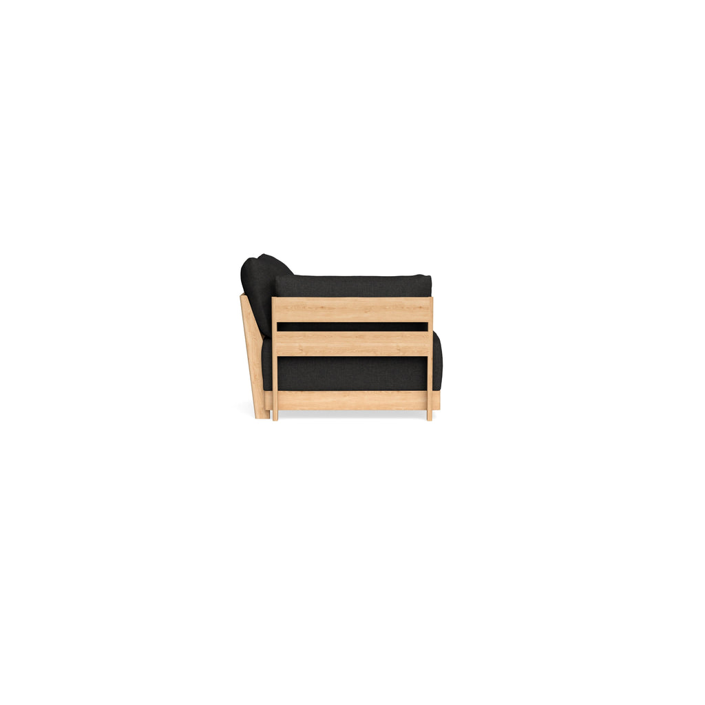 Modular Bondi Latte End Chair in Peppercorn | Classic Blend