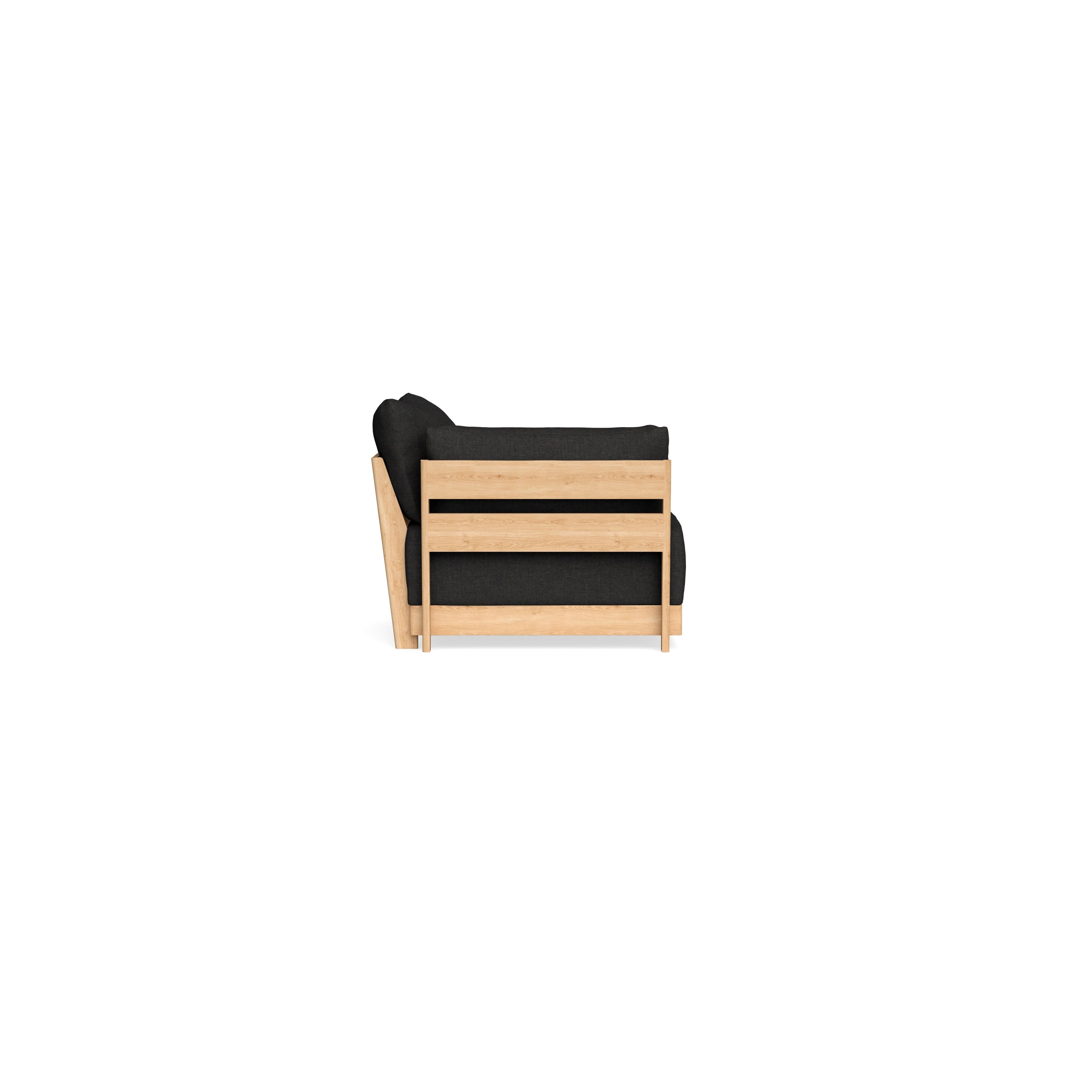 Modular Bondi Latte End Chair in Peppercorn | Classic Blend