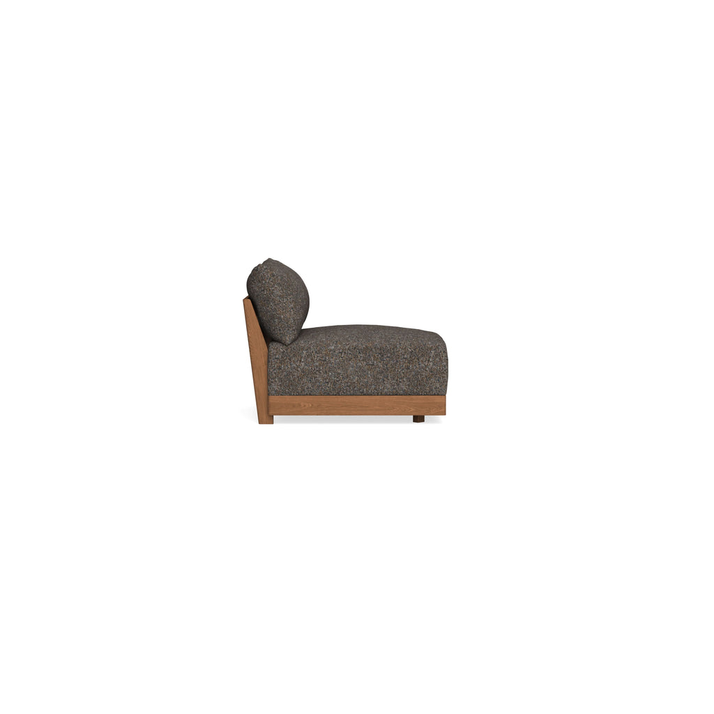 Modular Bondi Espresso Armless Chair in Eclipse | Memory Foam Blend