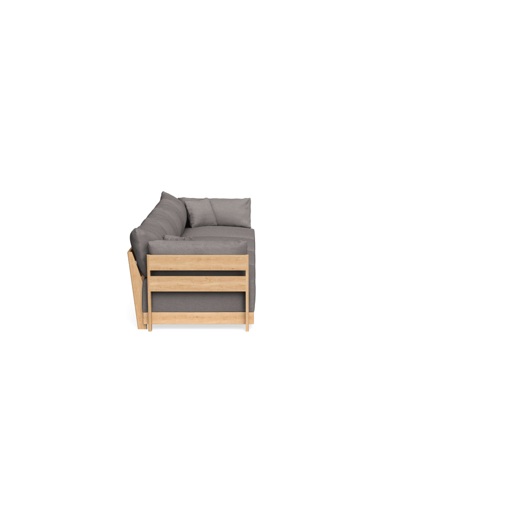 Modular Bondi Latte 4-Seater Sofa in Cement | Classic Blend