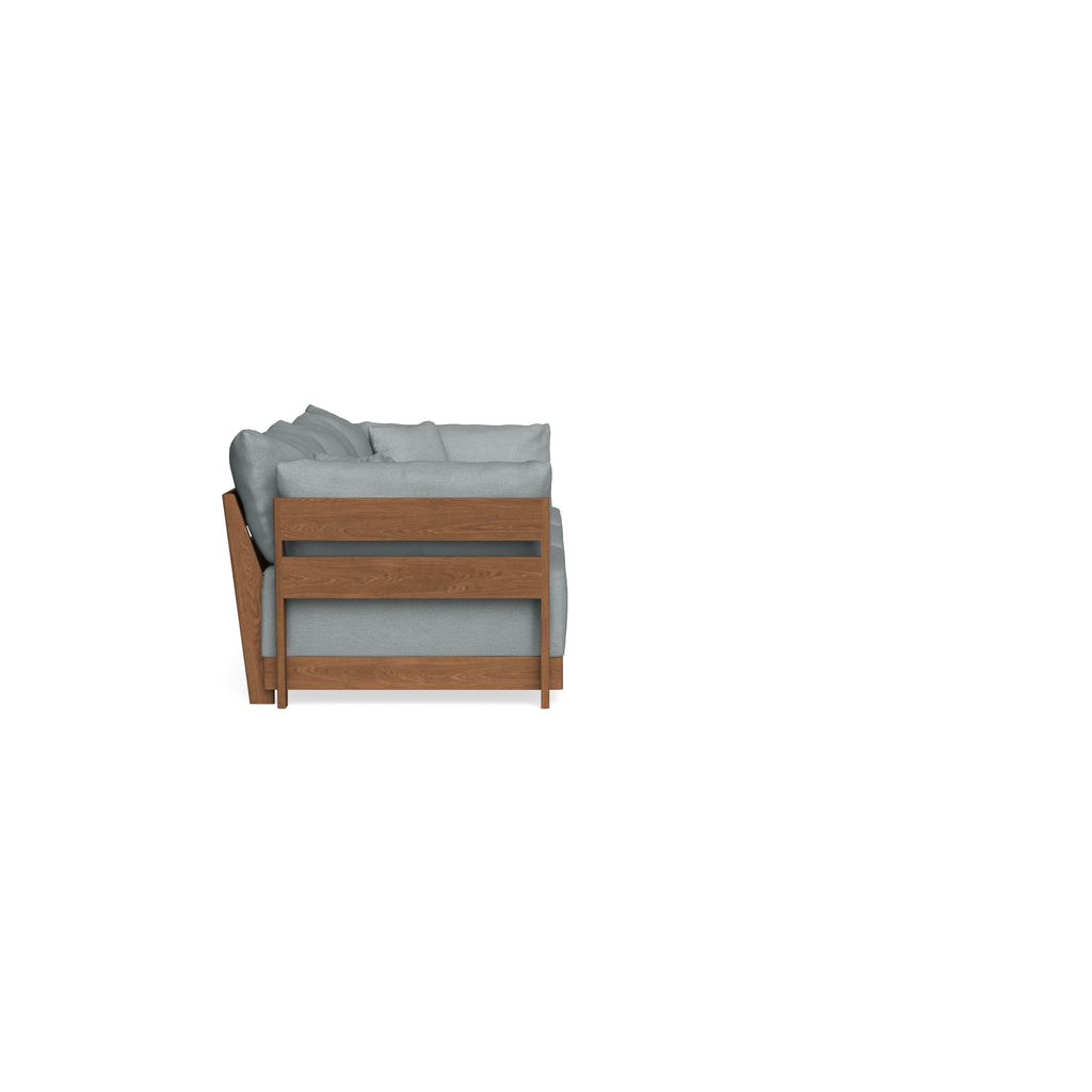 Modular Bondi Espresso 3-Seater Sofa in Light Steel | Memory Foam Blend