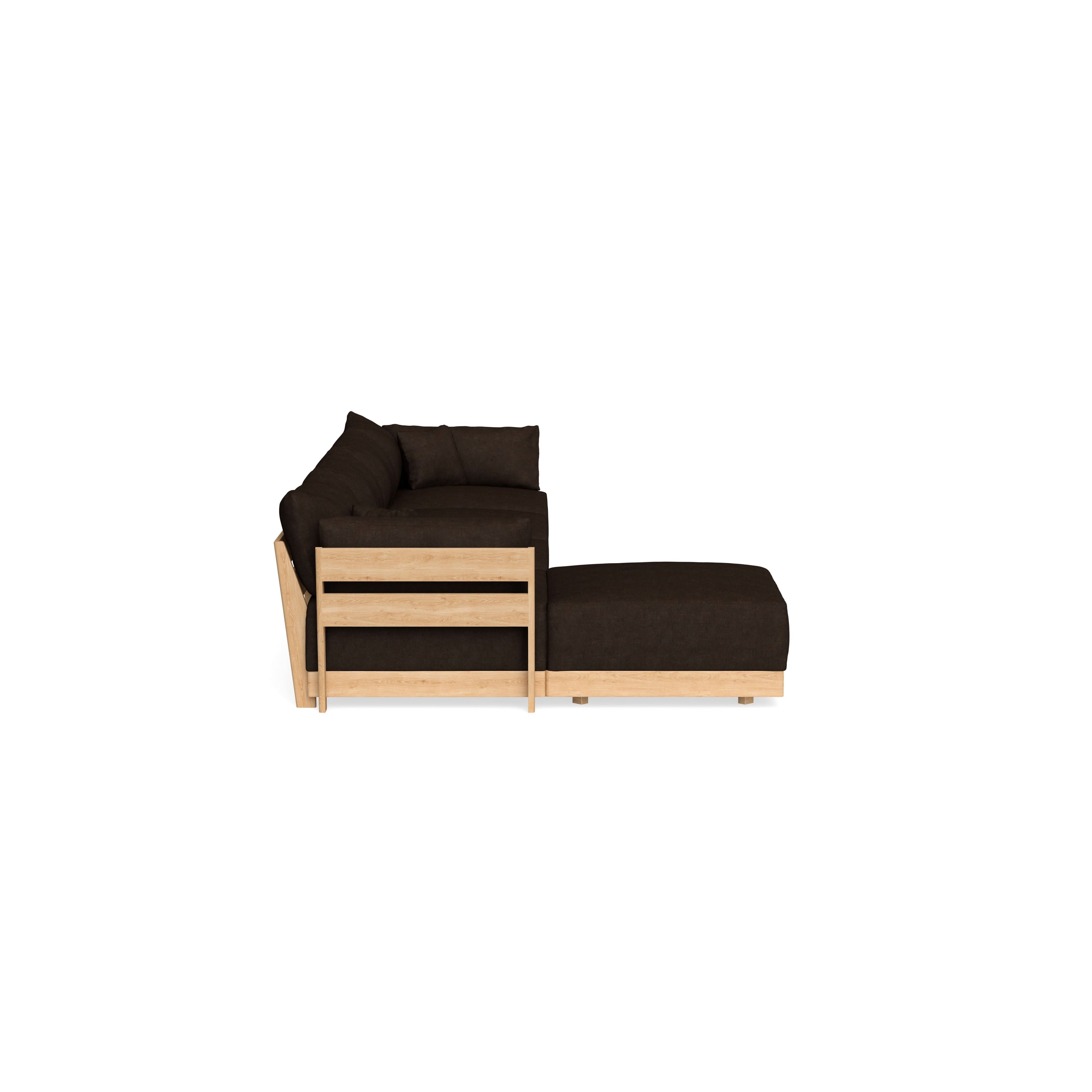 Slipcover Only - Modular Bondi 4-Seater Sectional in Espresso