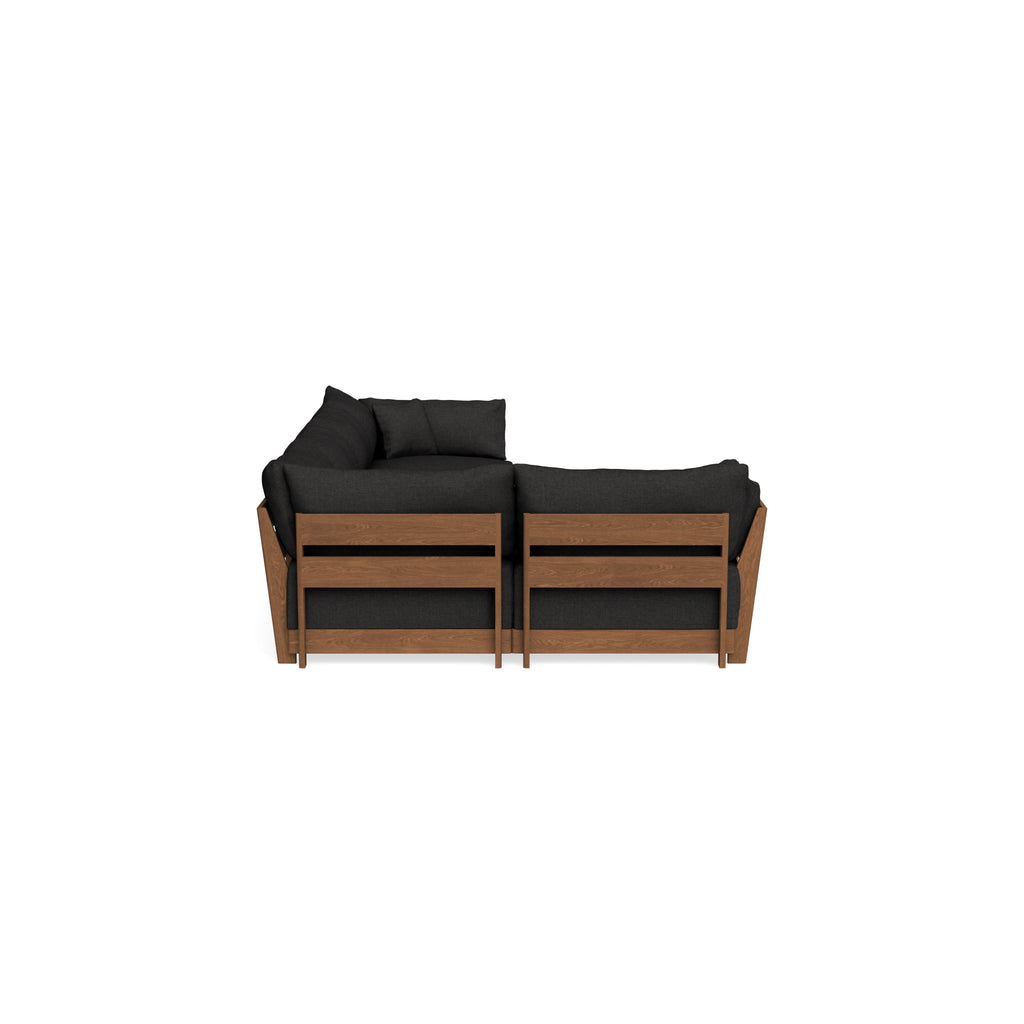 Modular Bondi Espresso 5-Seater L-Sectional in Peppercorn | Classic Blend