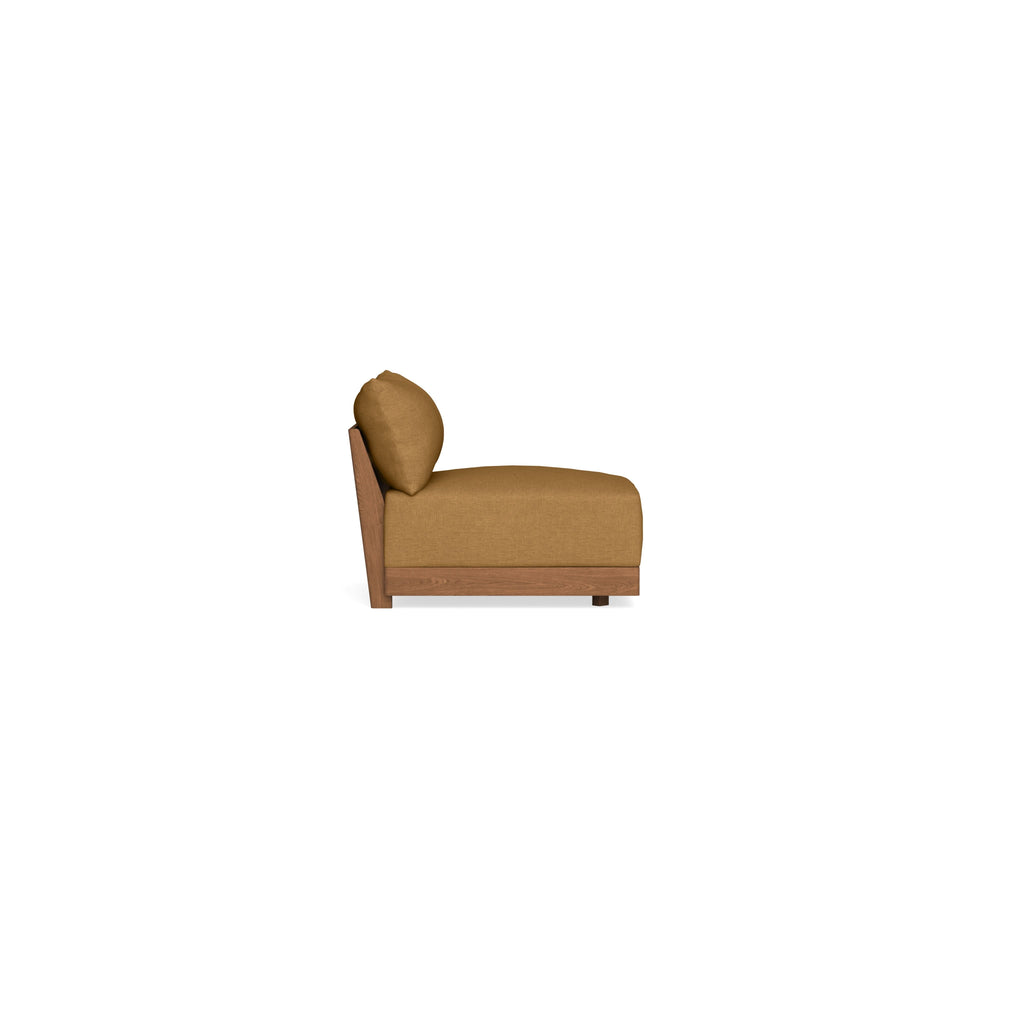 Modular Bondi Espresso Armless Chair in Dijon | Classic Blend