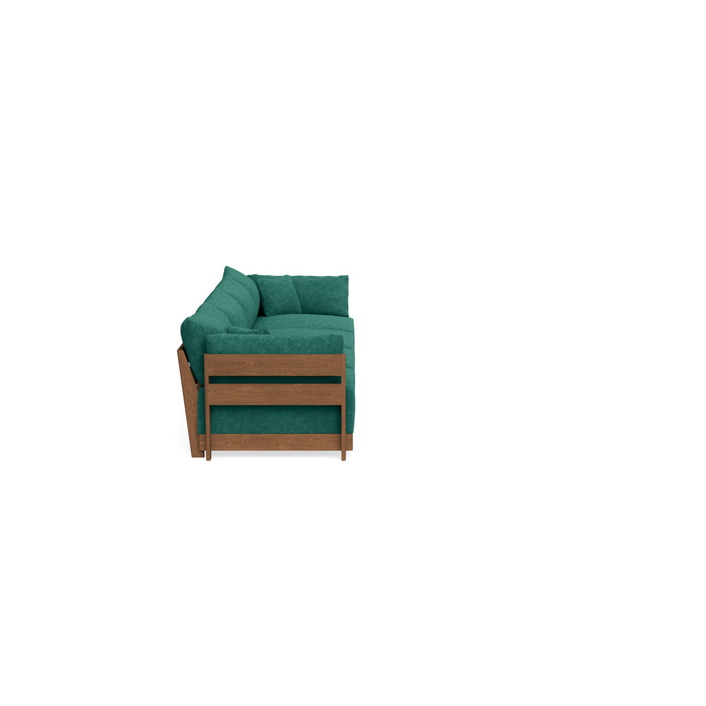 Modular Bondi Espresso 4-Seater Sofa in Jade Green | Classic Blend