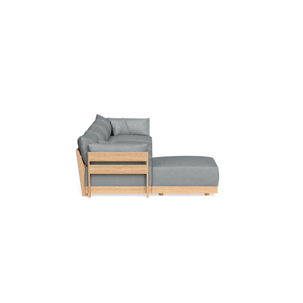 Slipcover Only - Modular Bondi 4-Seater Sectional in Light Steel