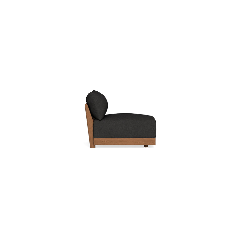 Modular Bondi Espresso Armless Chair in Peppercorn | Classic Blend