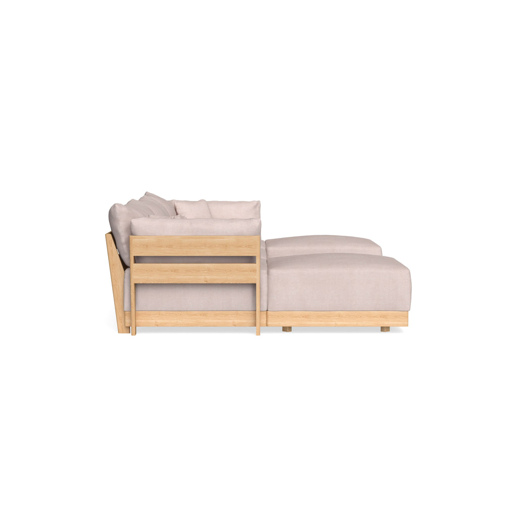 Modular Bondi Latte 3-Seater U-Sectional in Blush | Classic Blend
