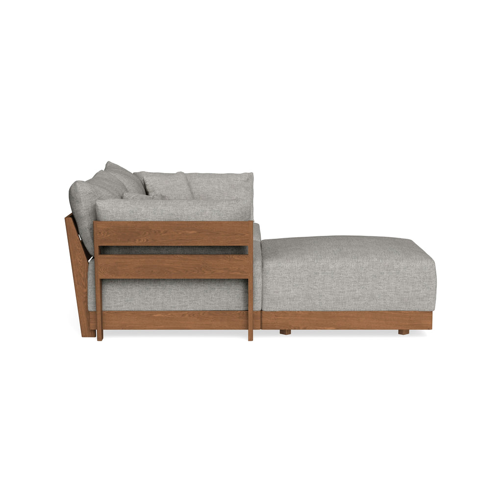 Modular Bondi Espresso 2-Seater Sectional in Fog | Classic Blend