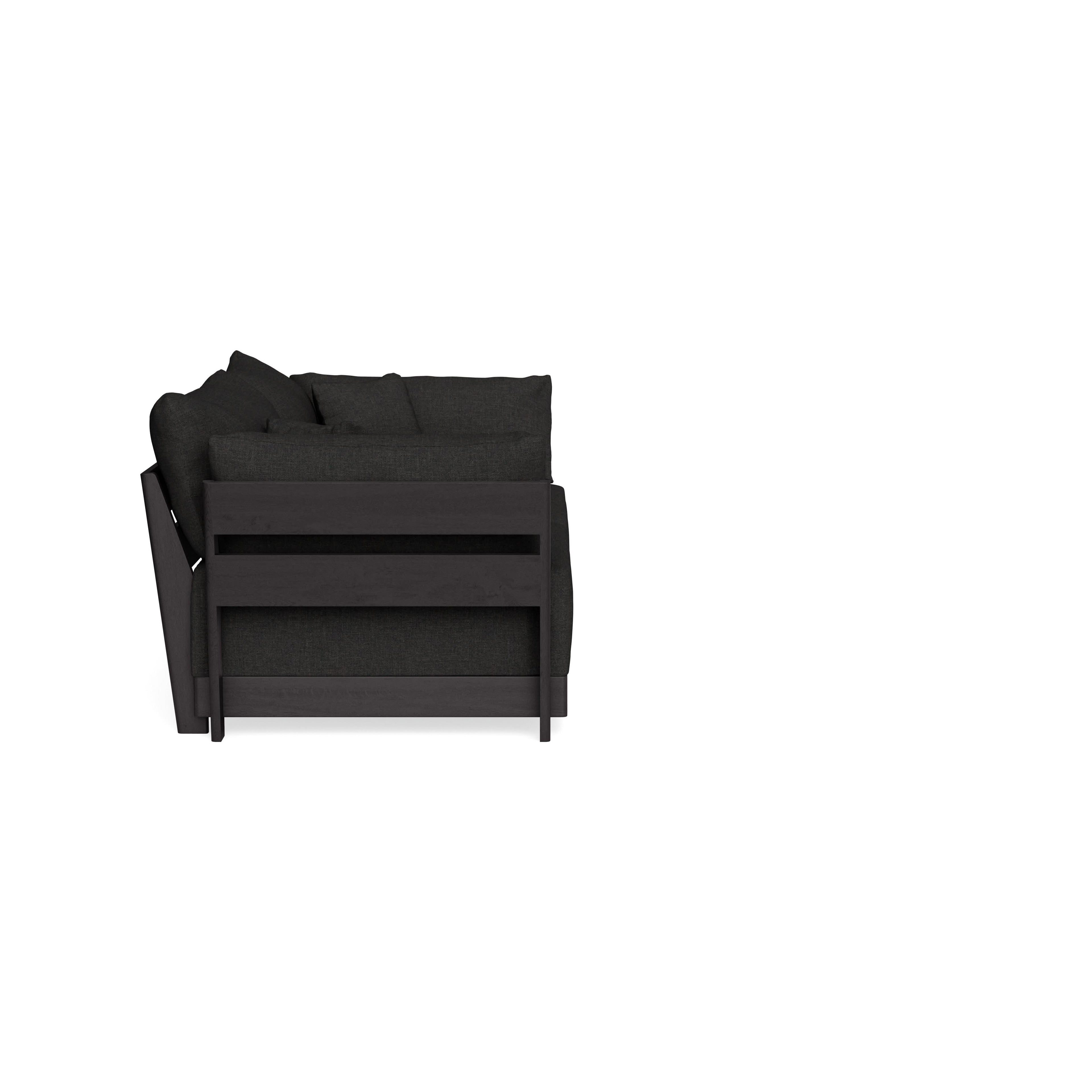 Modular Bondi Black 2-Seater Sofa in Peppercorn | Classic Blend