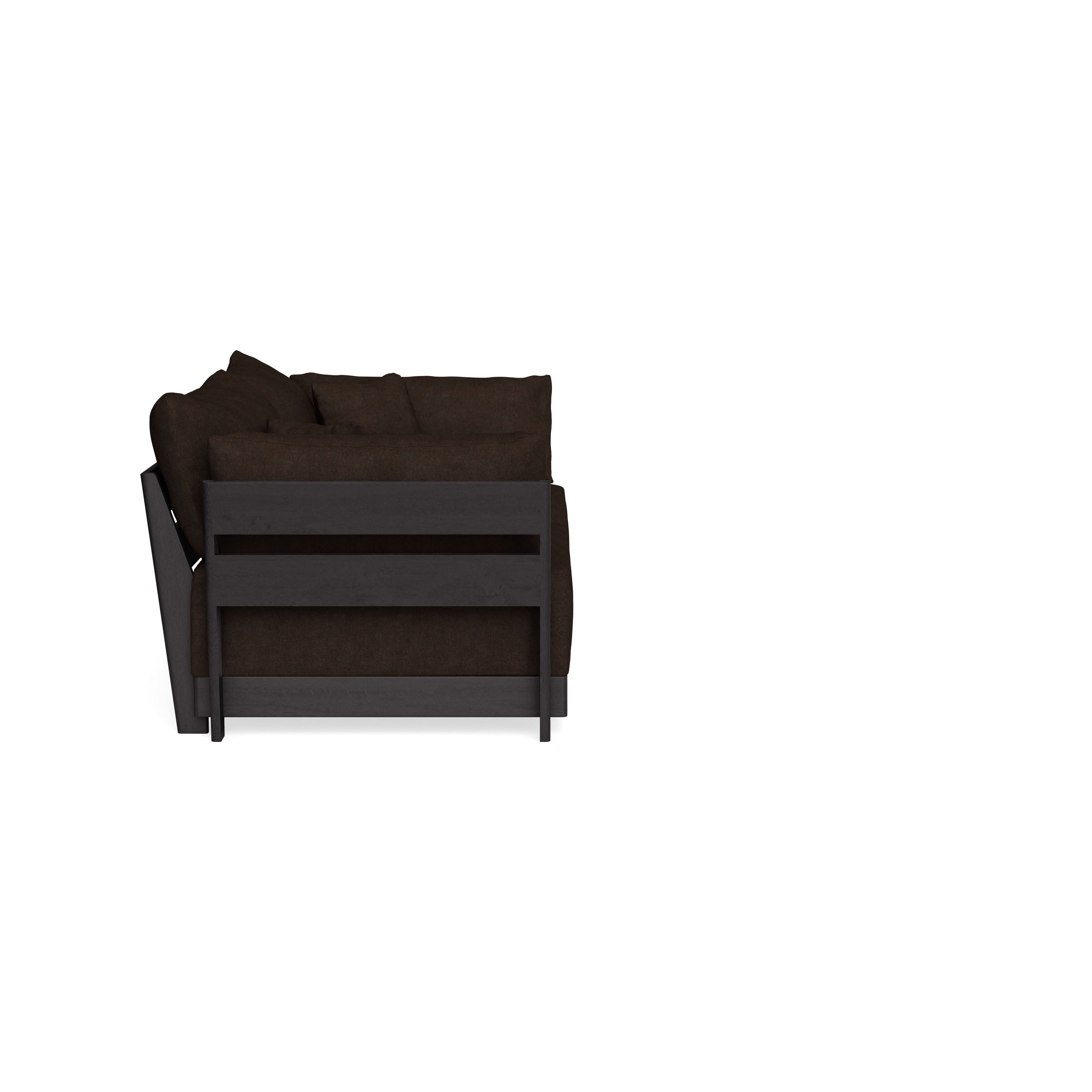 Modular Bondi Black 2-Seater Sofa in Espresso | Classic Blend