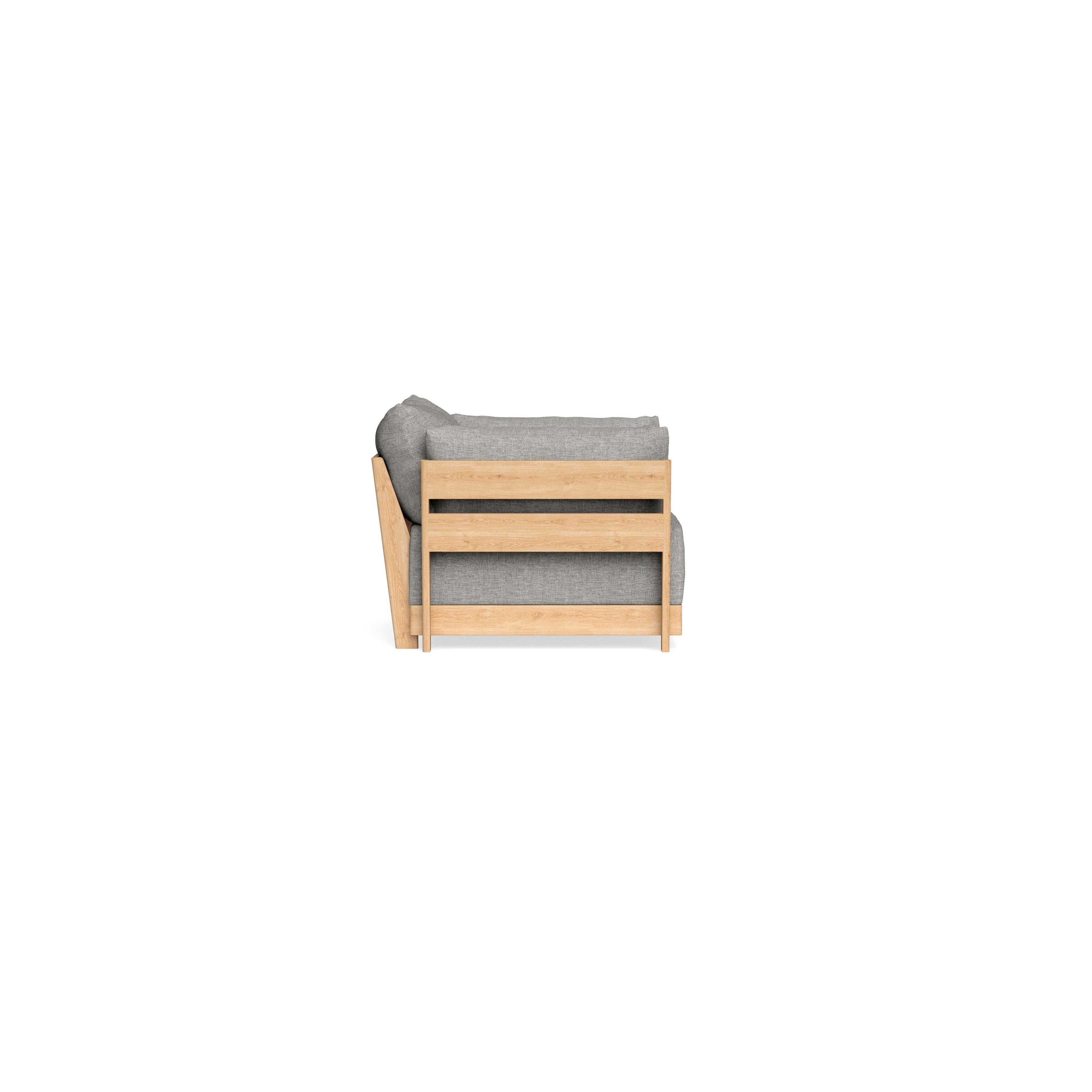 Modular Bondi Latte Armchair in Fog | Classic Blend