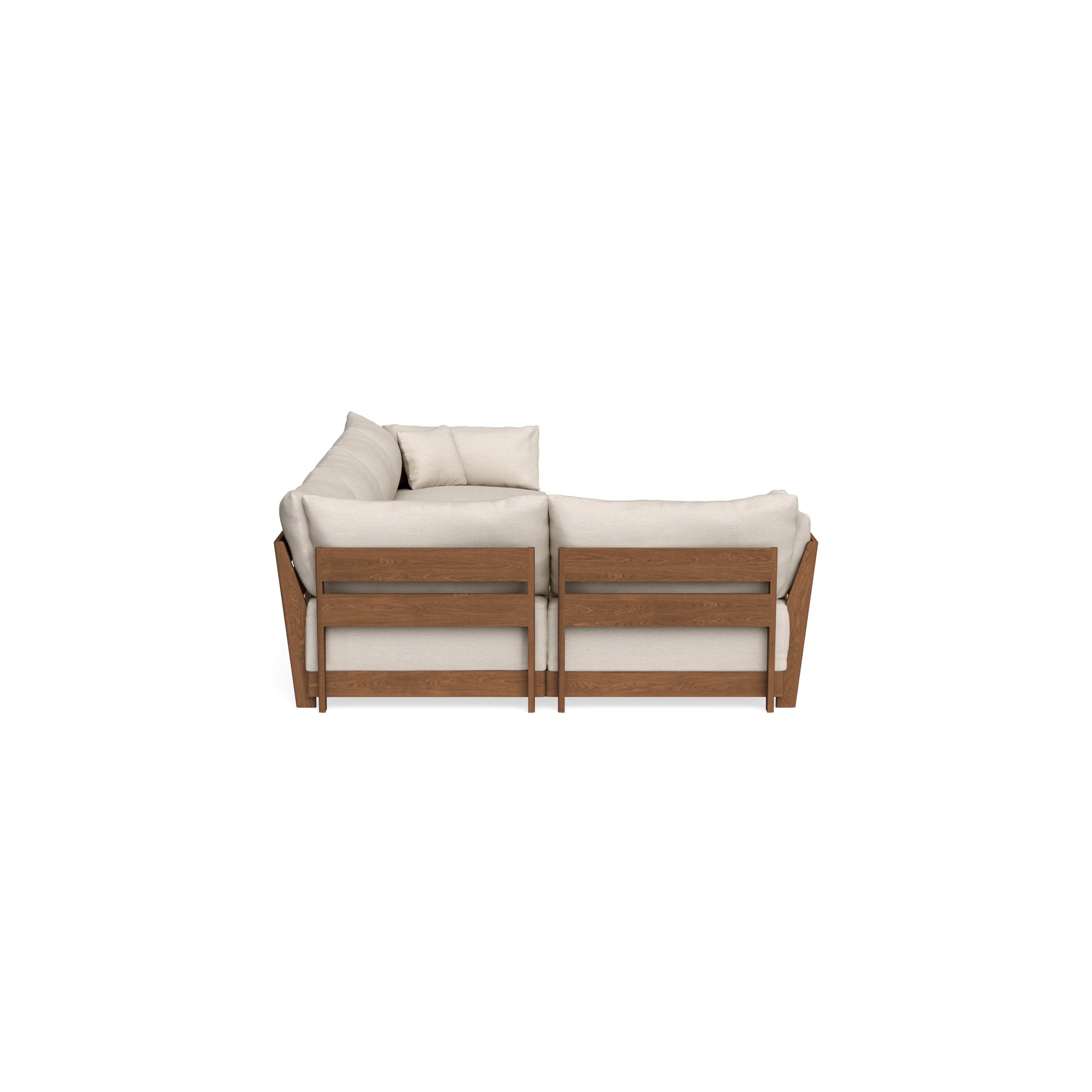 Modular Bondi Espresso 5-Seater L-Sectional in Seashell | Classic Blend