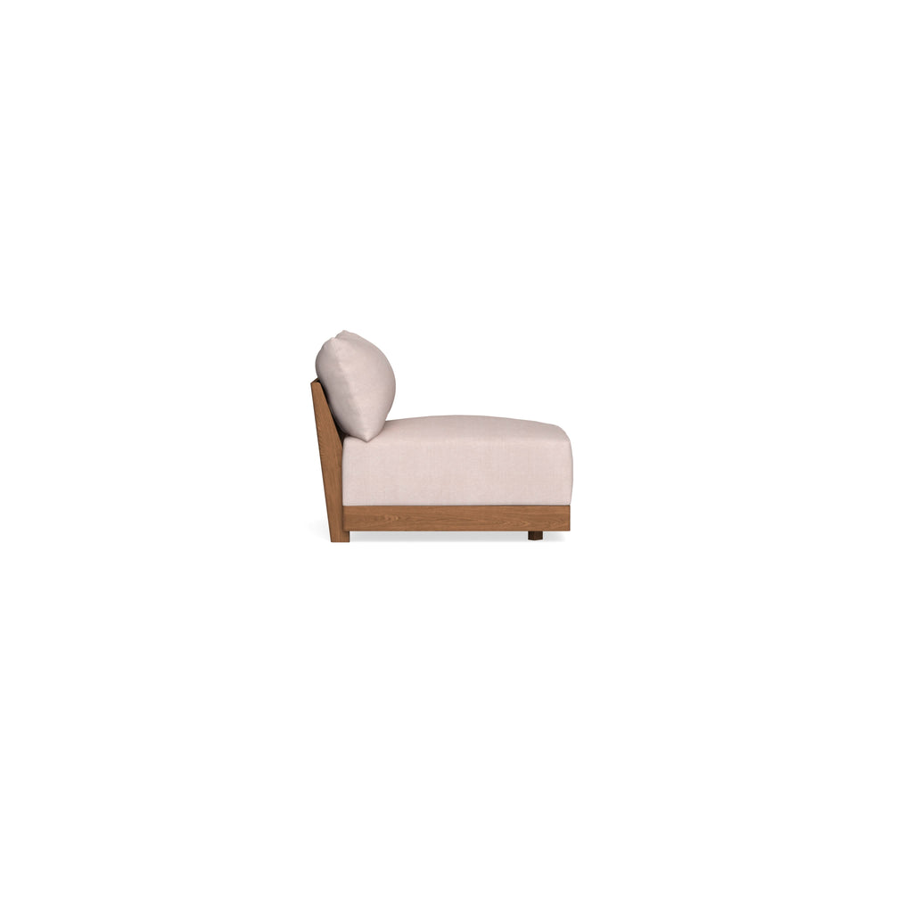Modular Bondi Espresso Armless Chair in Blush | Classic Blend