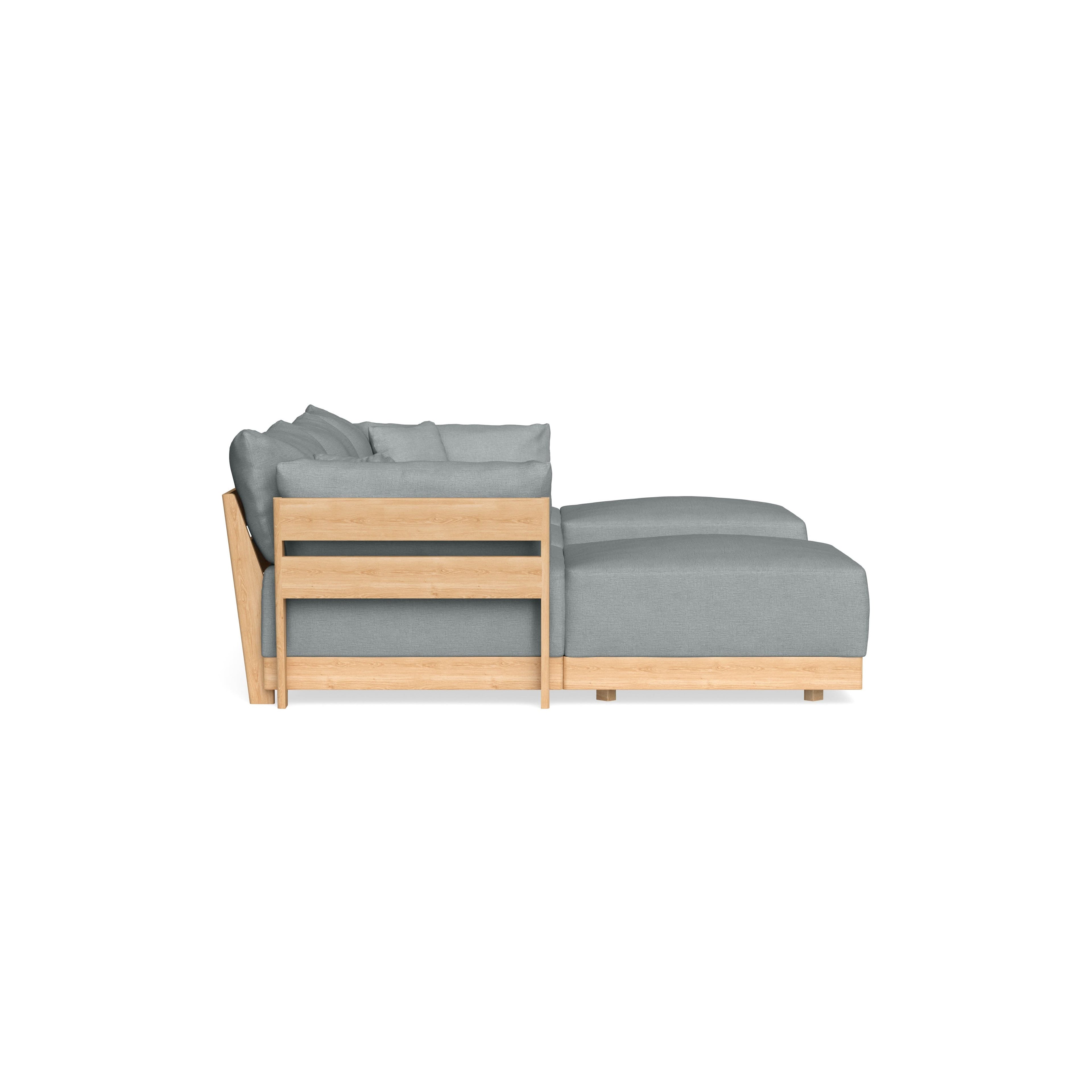 Slipcover Only - Modular Bondi 3-Seater U-Sectional in Light Steel