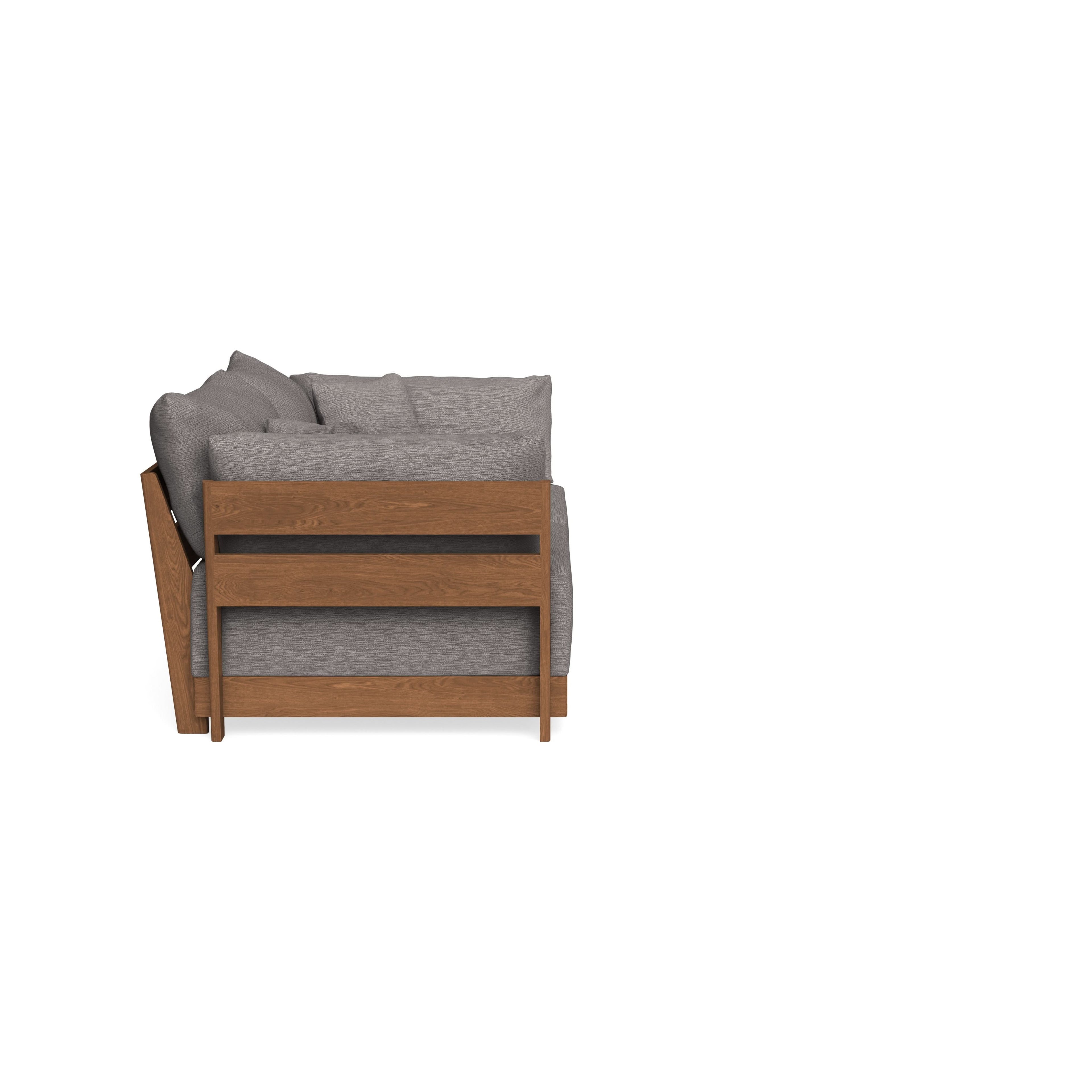 Modular Bondi Espresso 2-Seater Sofa in Cement | Memory Foam Blend