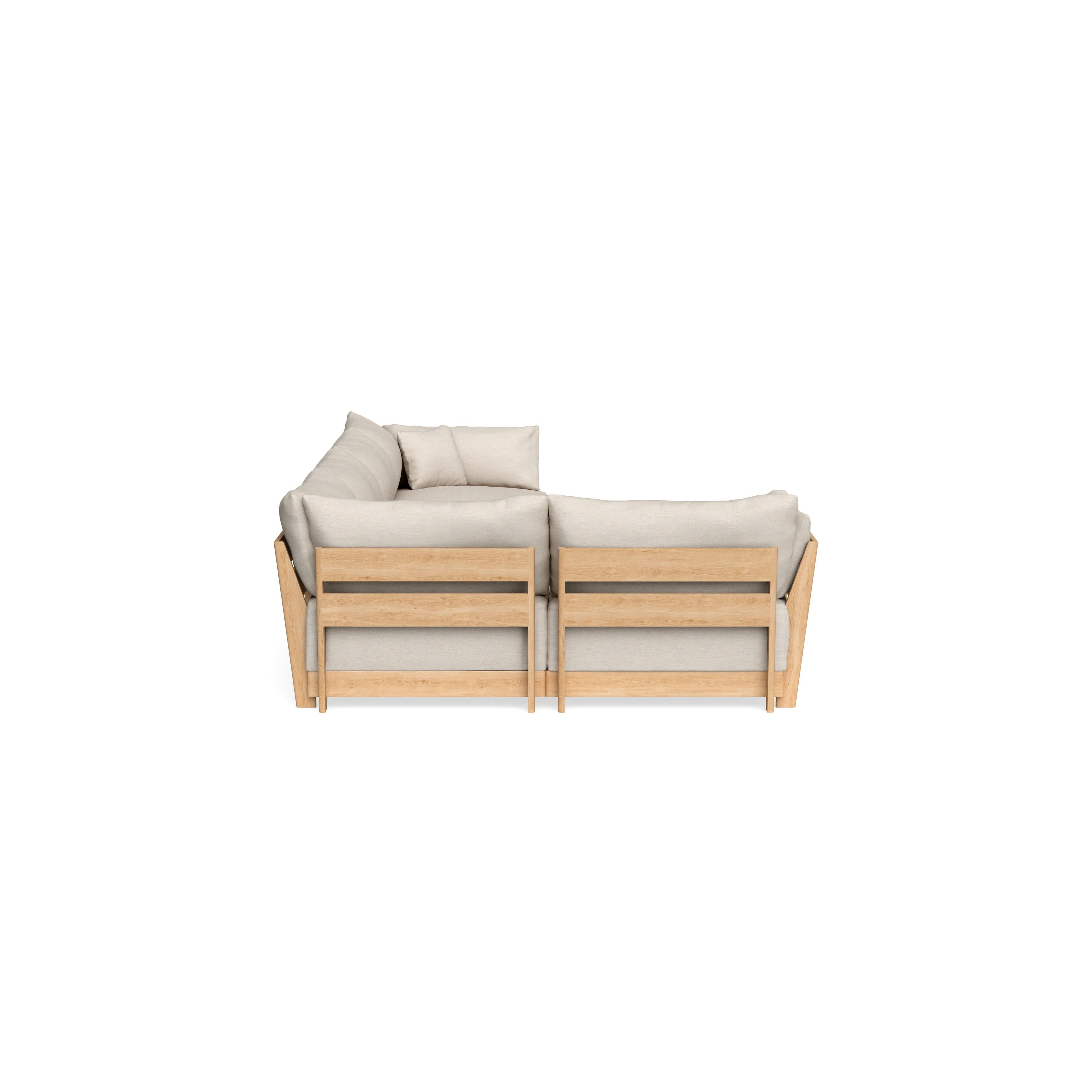 Modular Bondi Latte 5-Seater L-Sectional in Seashell | Classic Blend