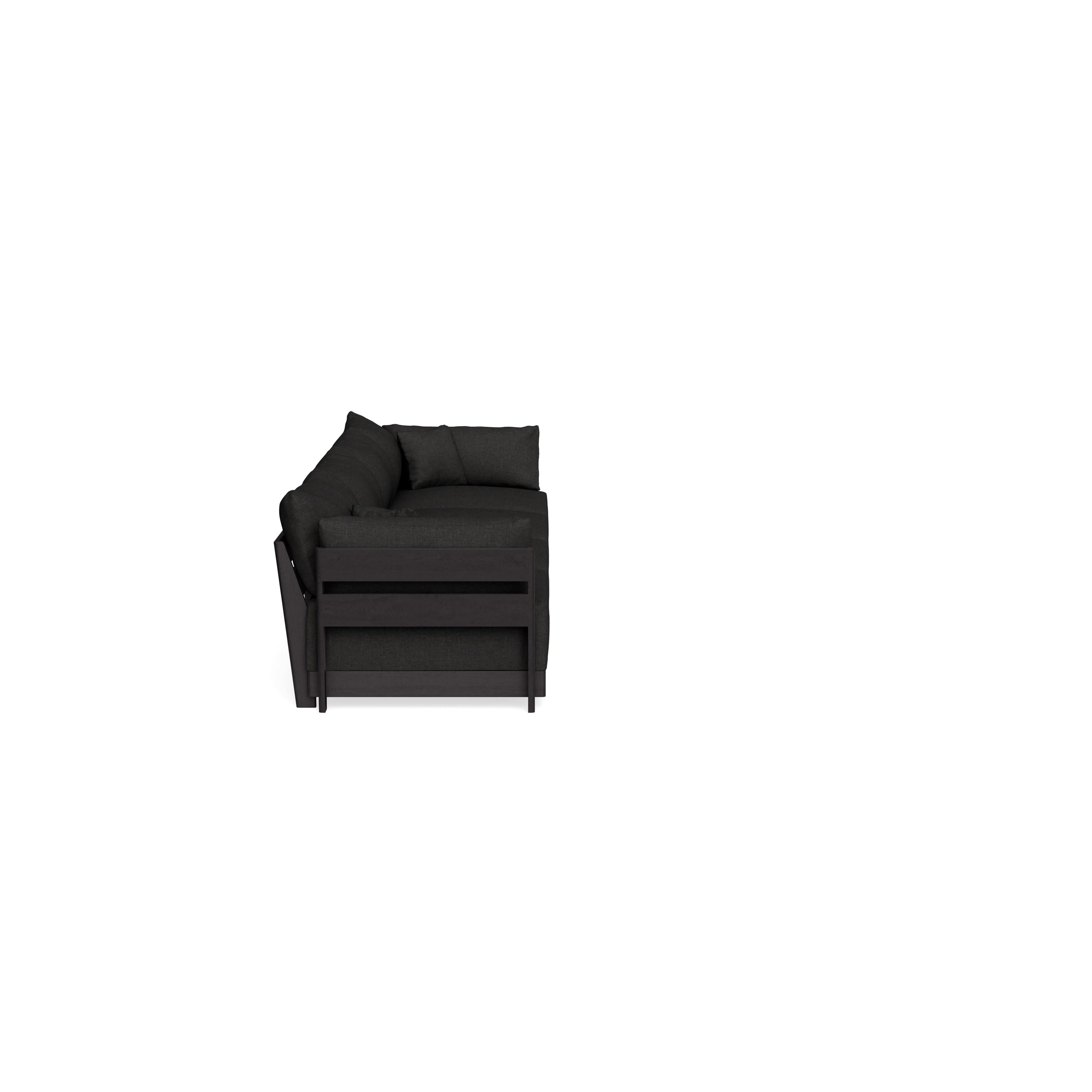 Modular Bondi Black 4-Seater Sofa in Peppercorn | Classic Blend