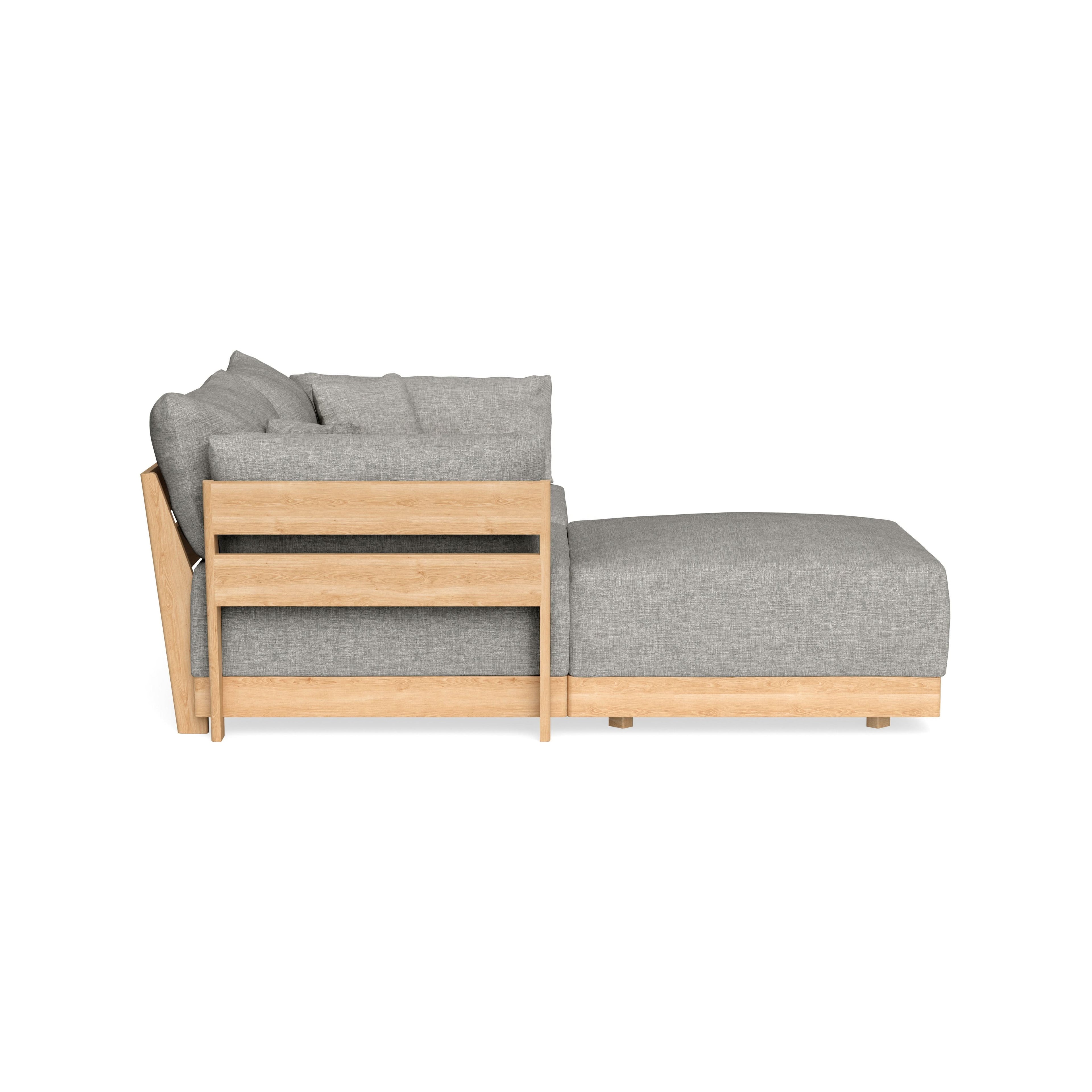Modular Bondi Latte 2-Seater Sectional in Fog | Classic Blend