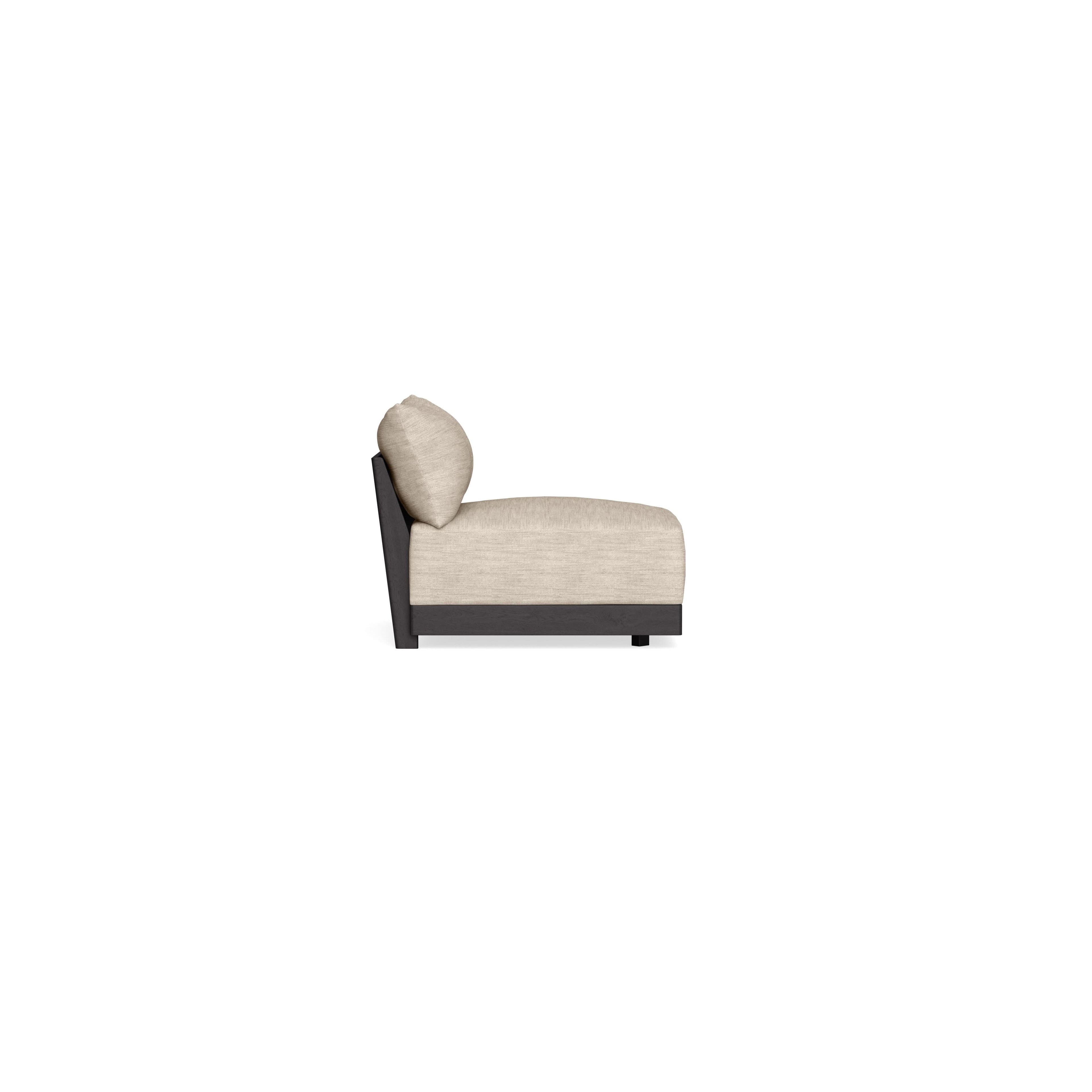 Modular Bondi Black Armless Chair in Wheat | Classic Blend