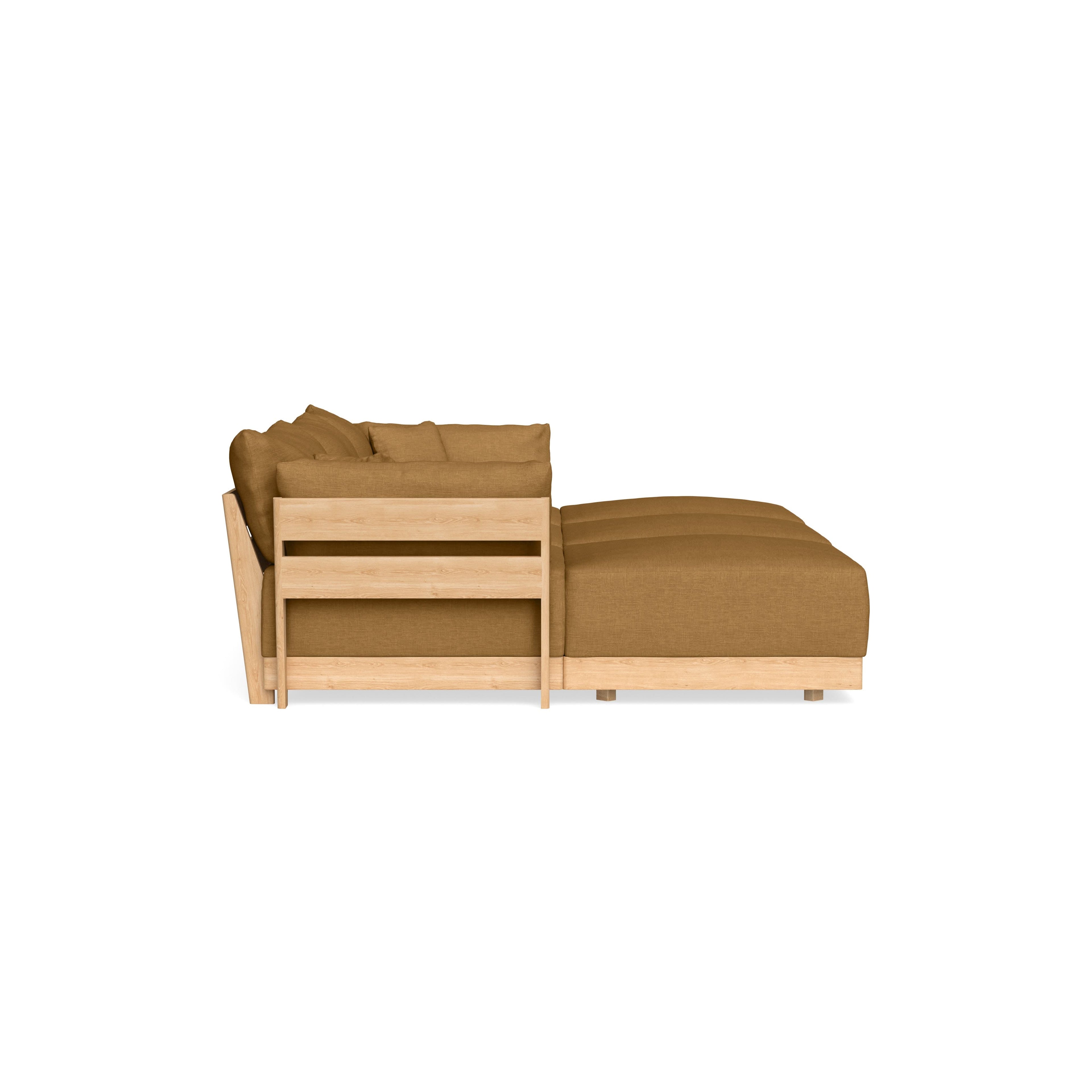 Modular Bondi Latte 3-Seater Daybed Sofa Sectional in Dijon | Classic Blend