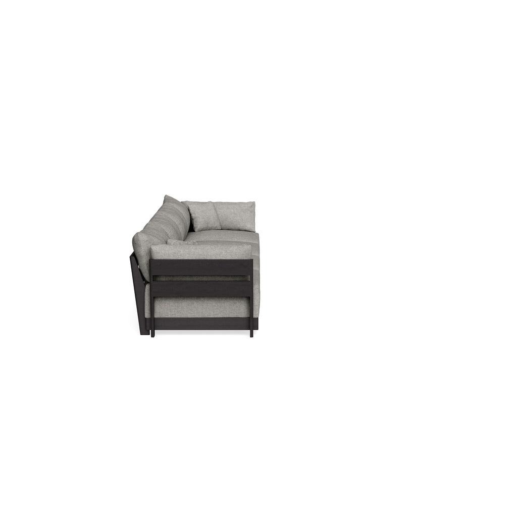 Modular Bondi Black 4-Seater Sofa in Fog | Classic Blend