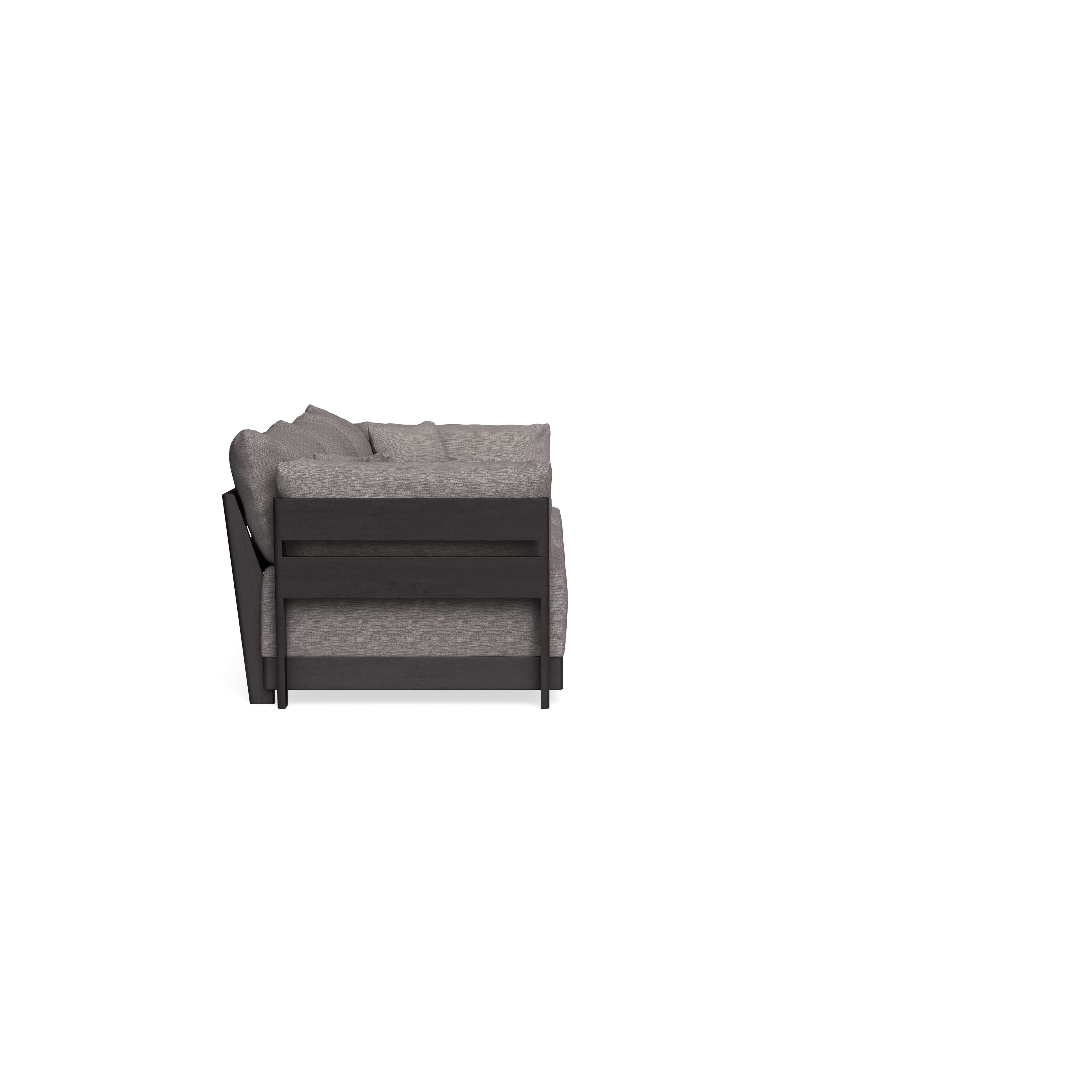 Modular Bondi Black 3-Seater Sofa in Cement | Memory Foam Blend