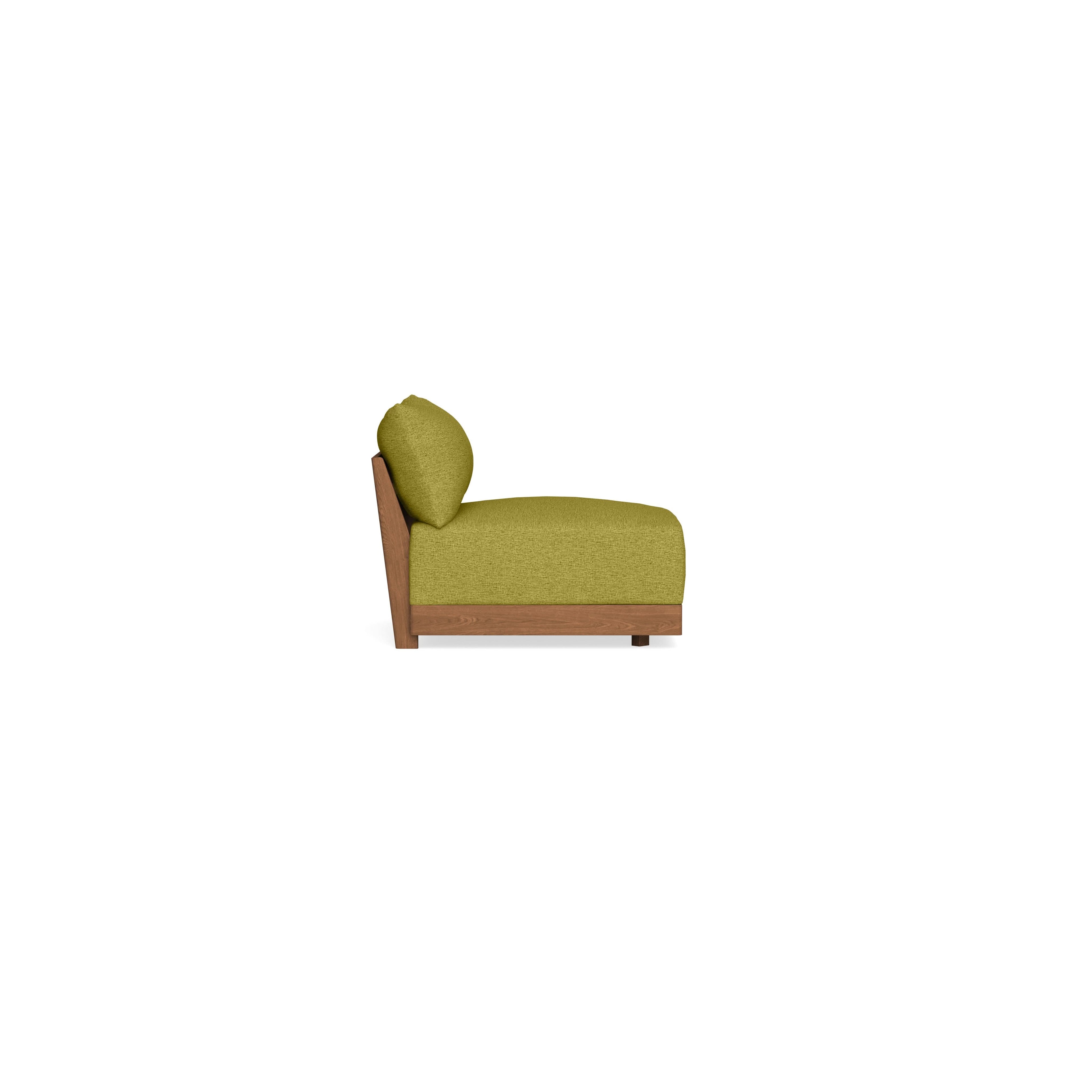 Modular Bondi Espresso Armless Chair in Avocado | Classic Blend