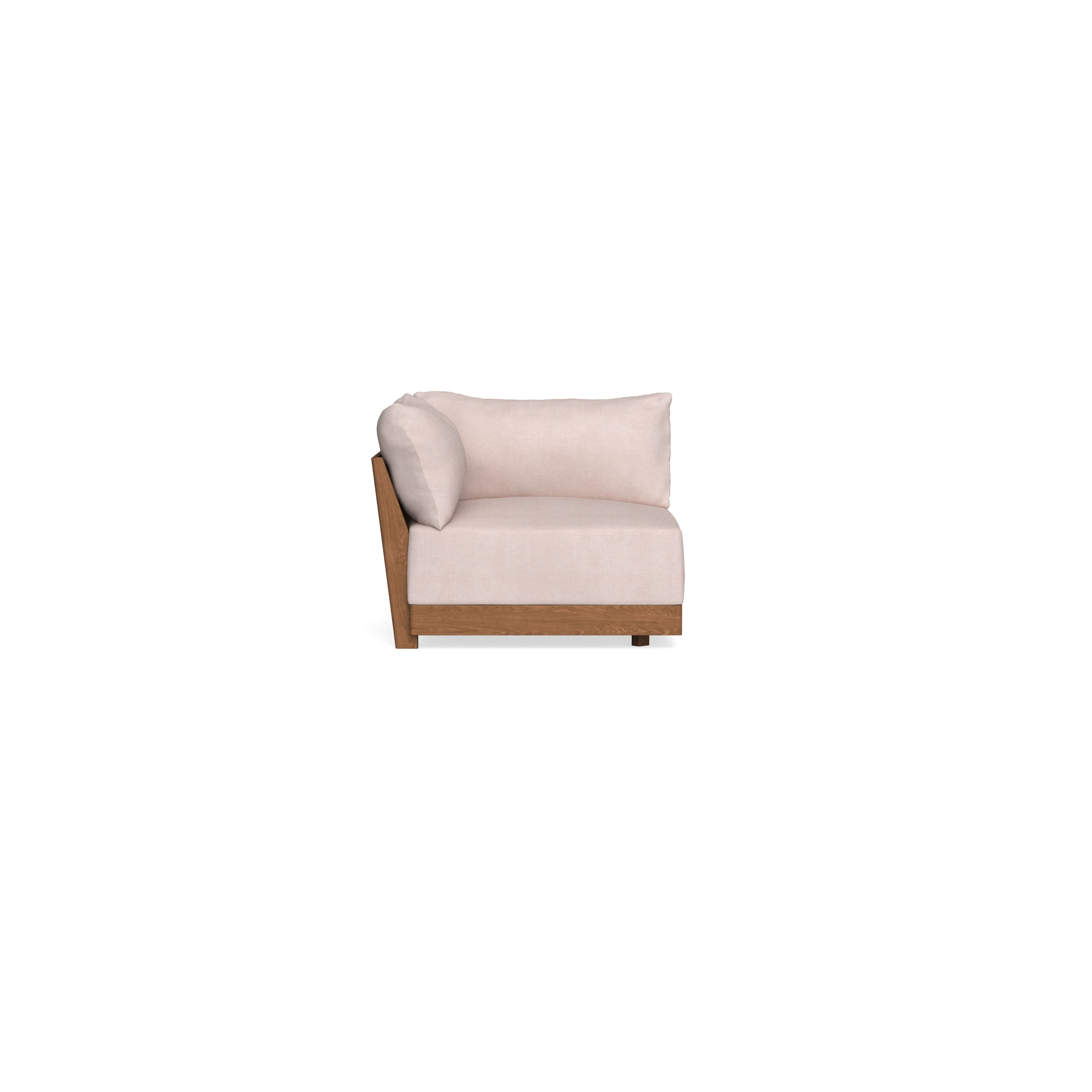 Modular Bondi Espresso Corner Chair in Blush | Classic Blend