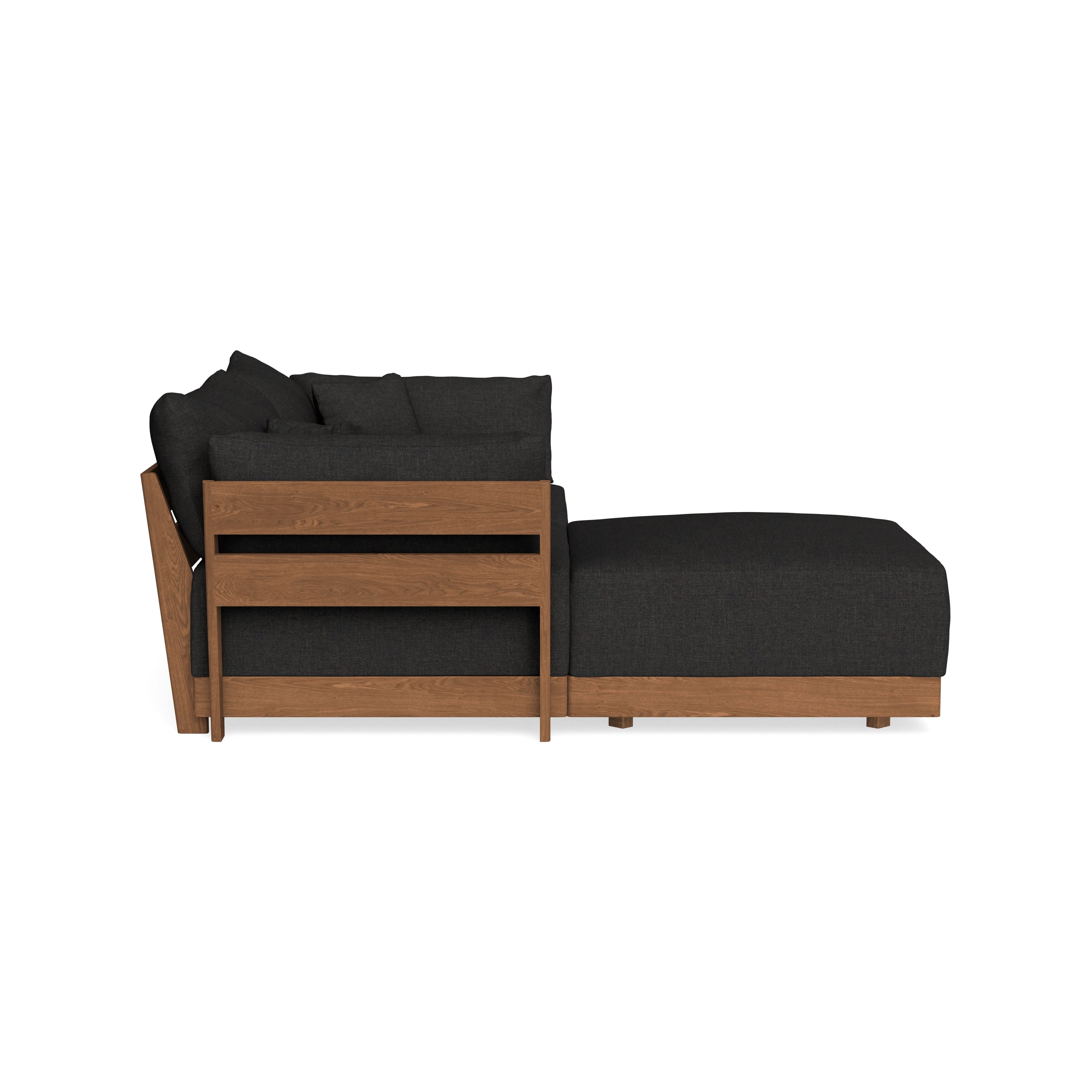 Modular Bondi Espresso 2-Seater Sectional in Peppercorn | Classic Blend