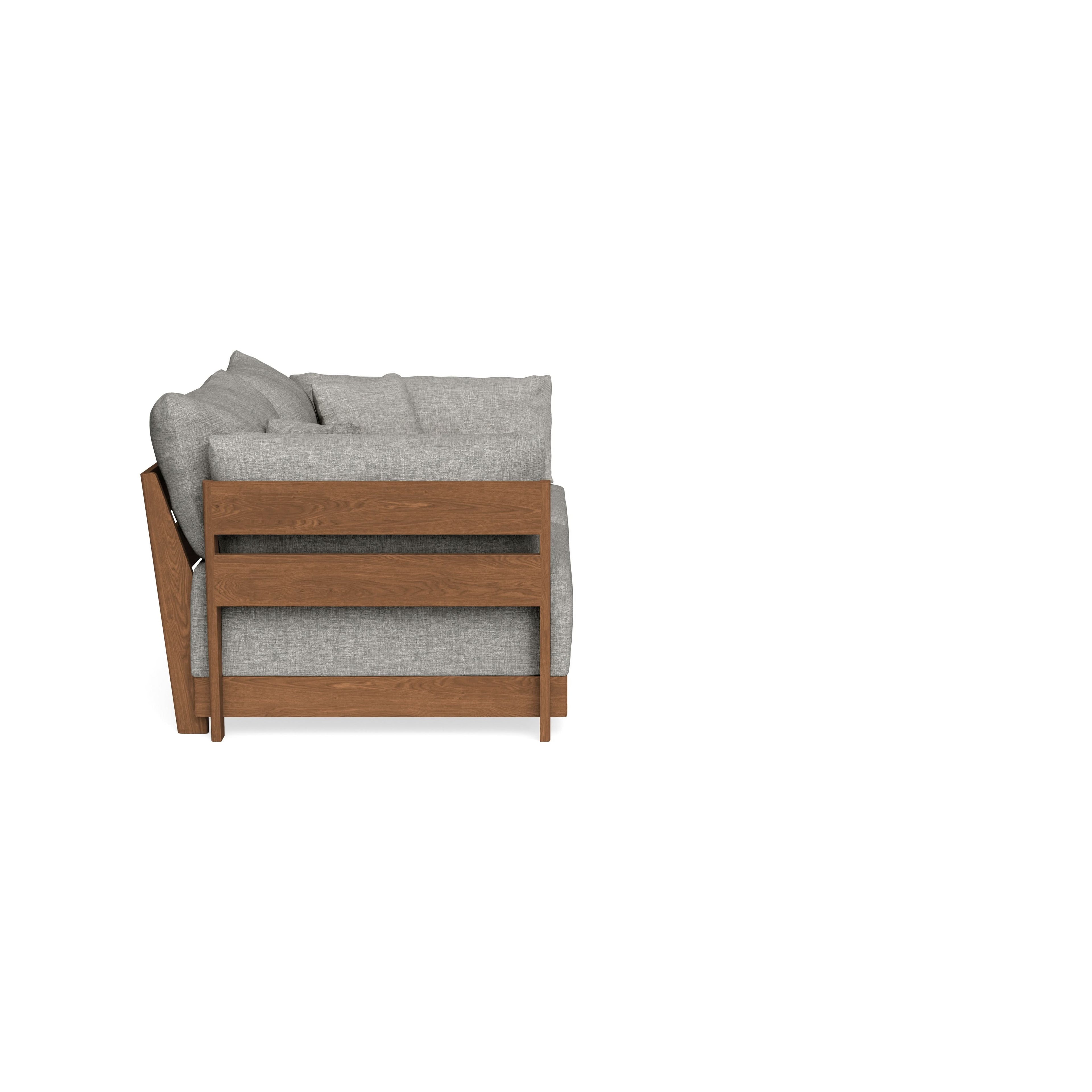 Modular Bondi Espresso 2-Seater Sofa in Fog | Memory Foam Blend