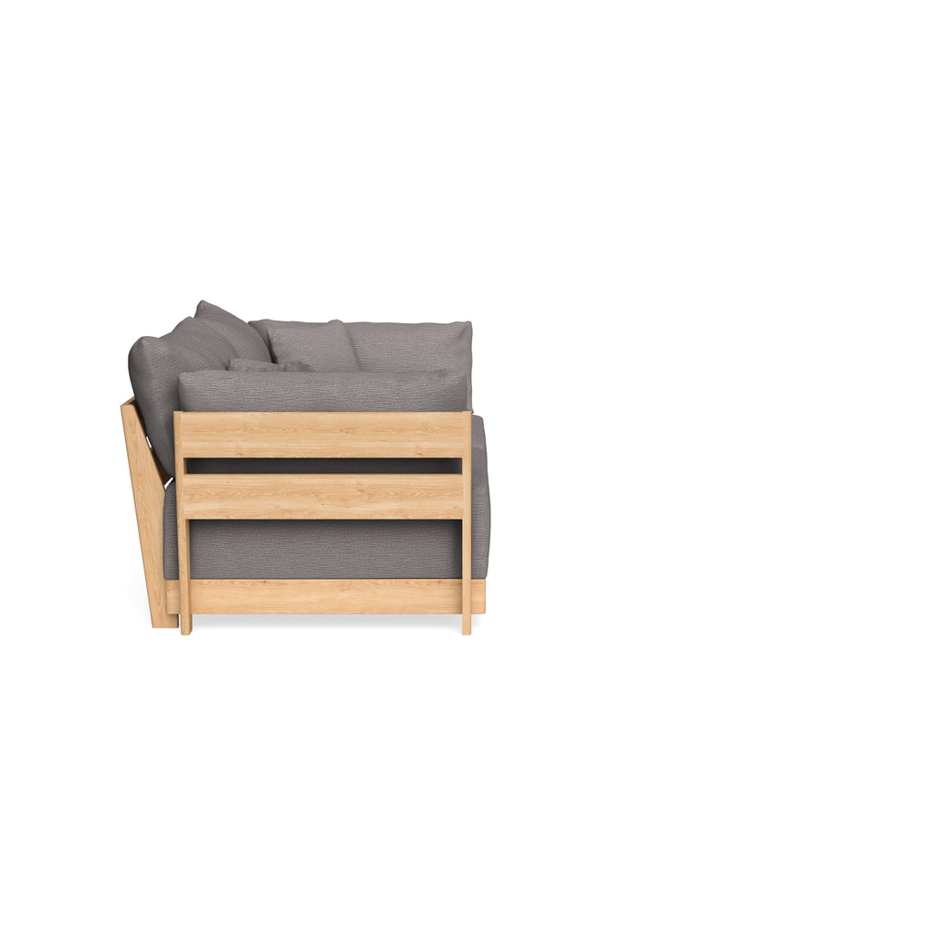 Modular Bondi Latte 2-Seater Sofa in Cement | Memory Foam Blend
