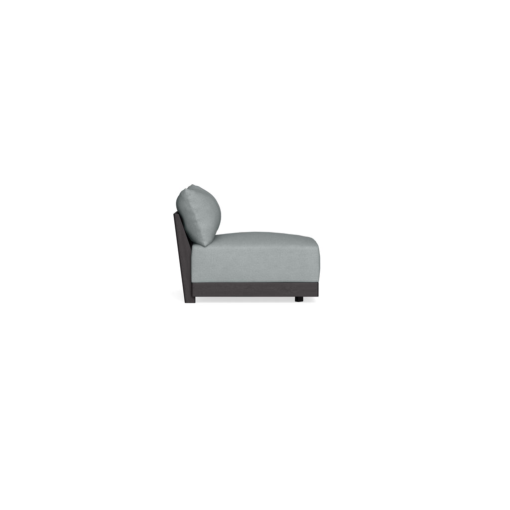 Modular Bondi Black Armless Chair in Light Steel | Classic Blend