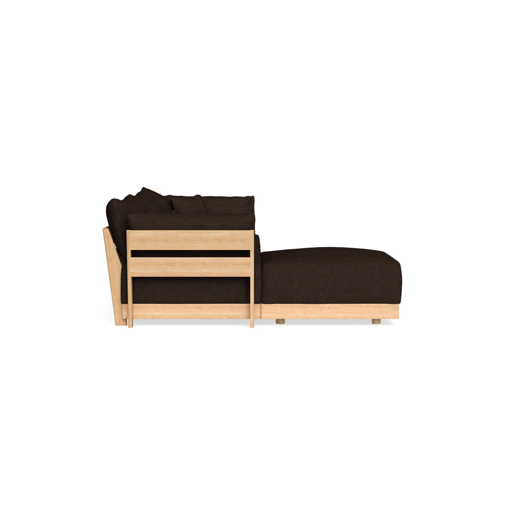 Modular Bondi Latte 3-Seater Sectional in Espresso | Classic Blend