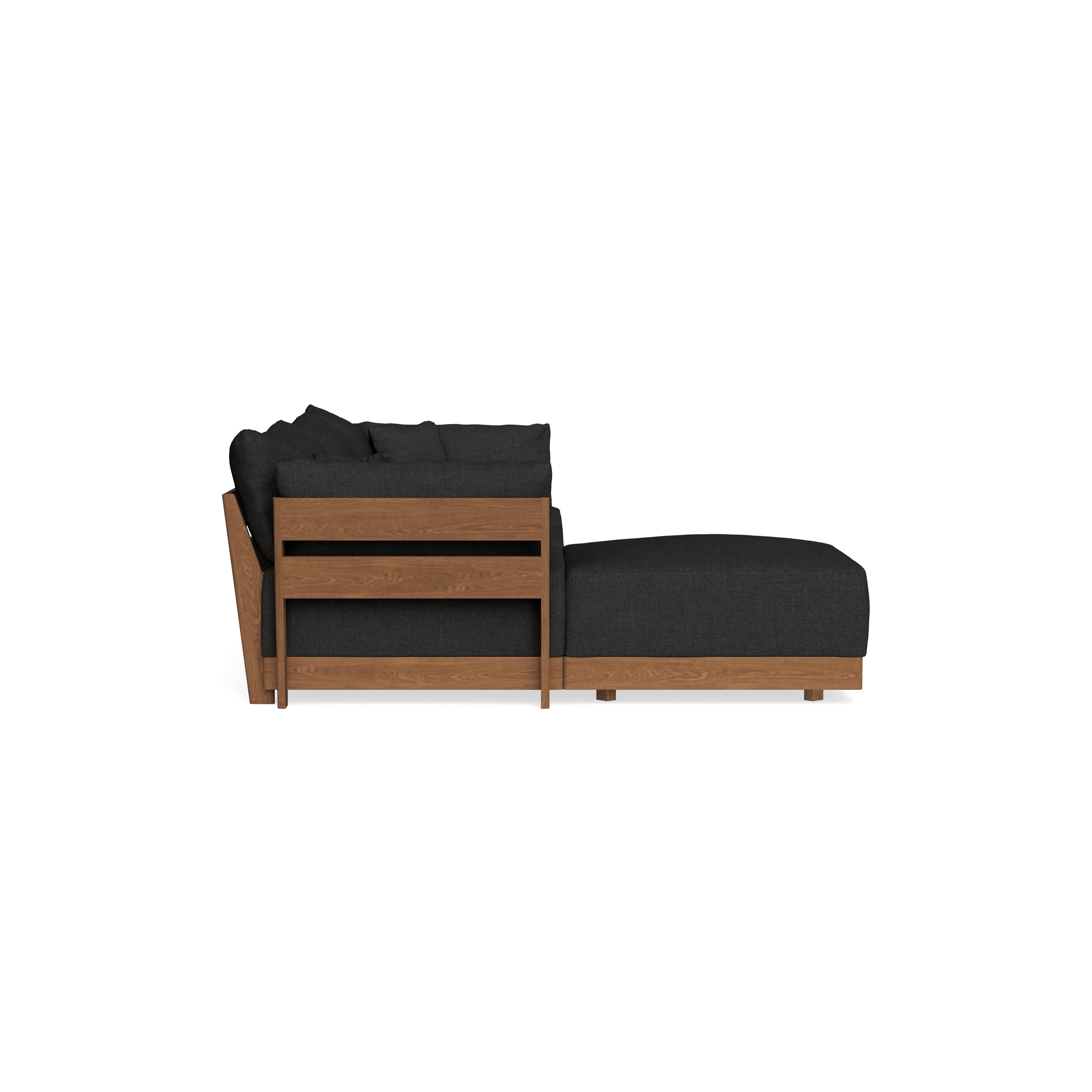 Modular Bondi Espresso 3-Seater Sectional in Peppercorn | Classic Blend