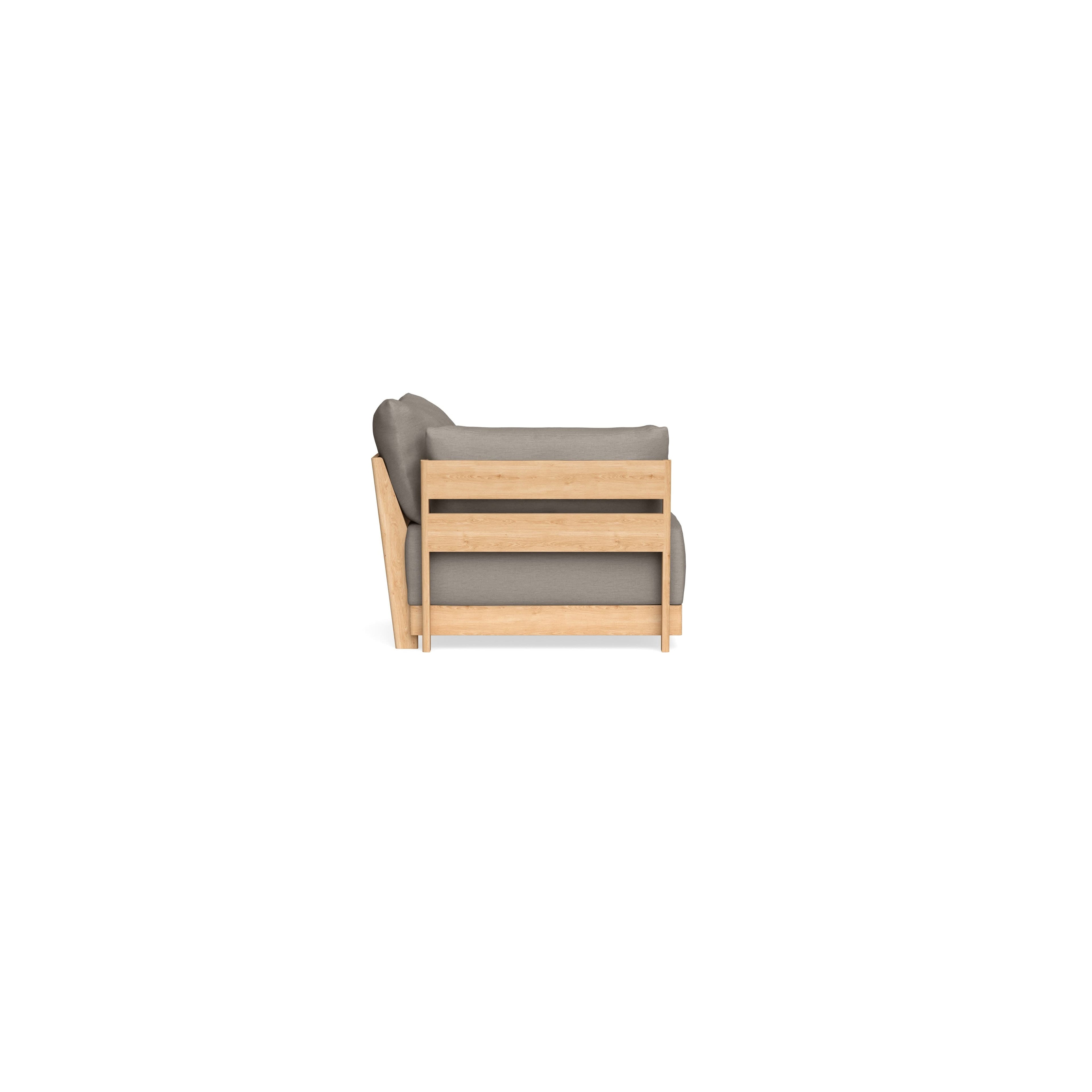 Modular Bondi Latte End Chair in Cinder Gray | Classic Blend