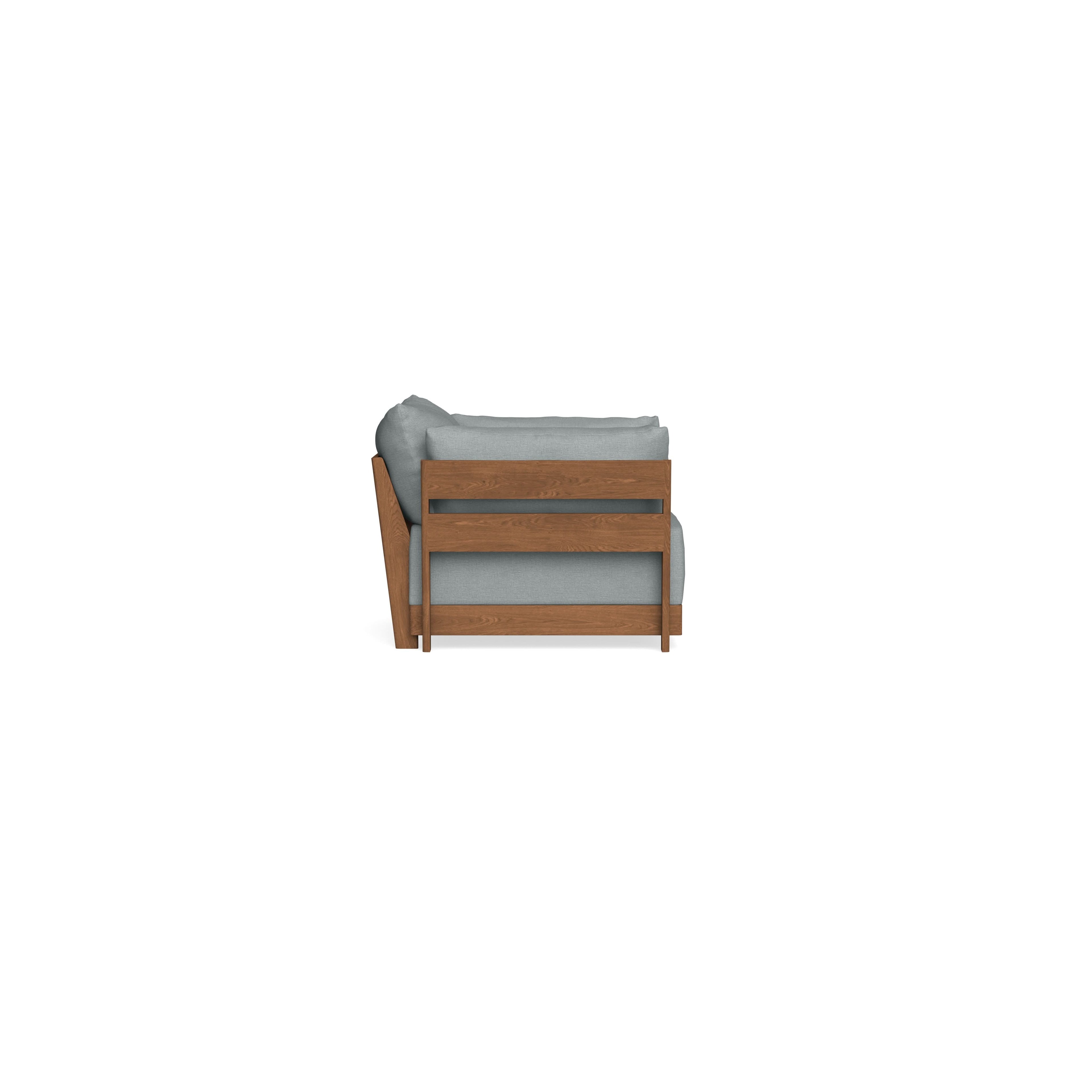 Modular Bondi Espresso Armchair in Light Steel | Classic Blend
